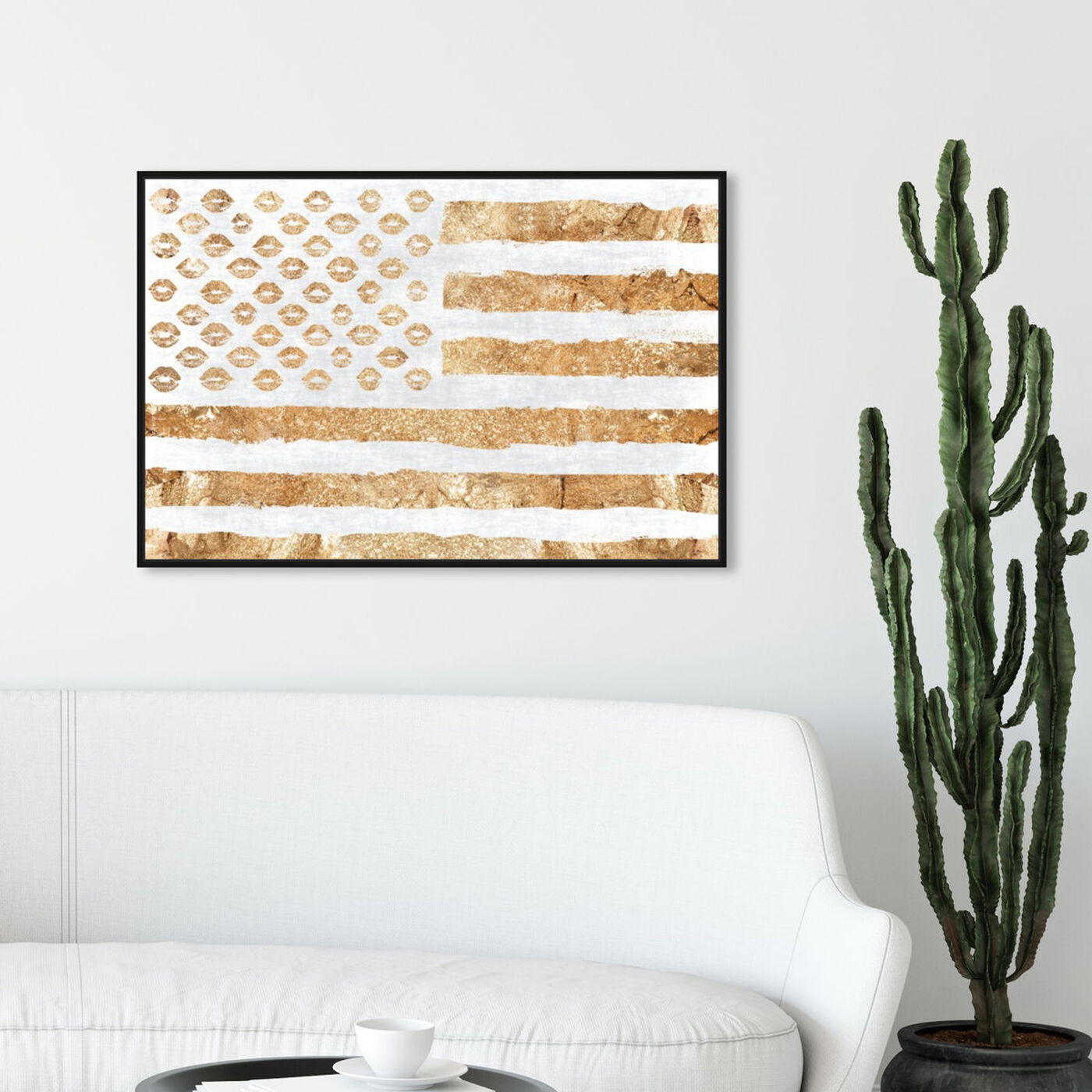 Hanging view of 24K State of Mind featuring americana and patriotic and us flags art.