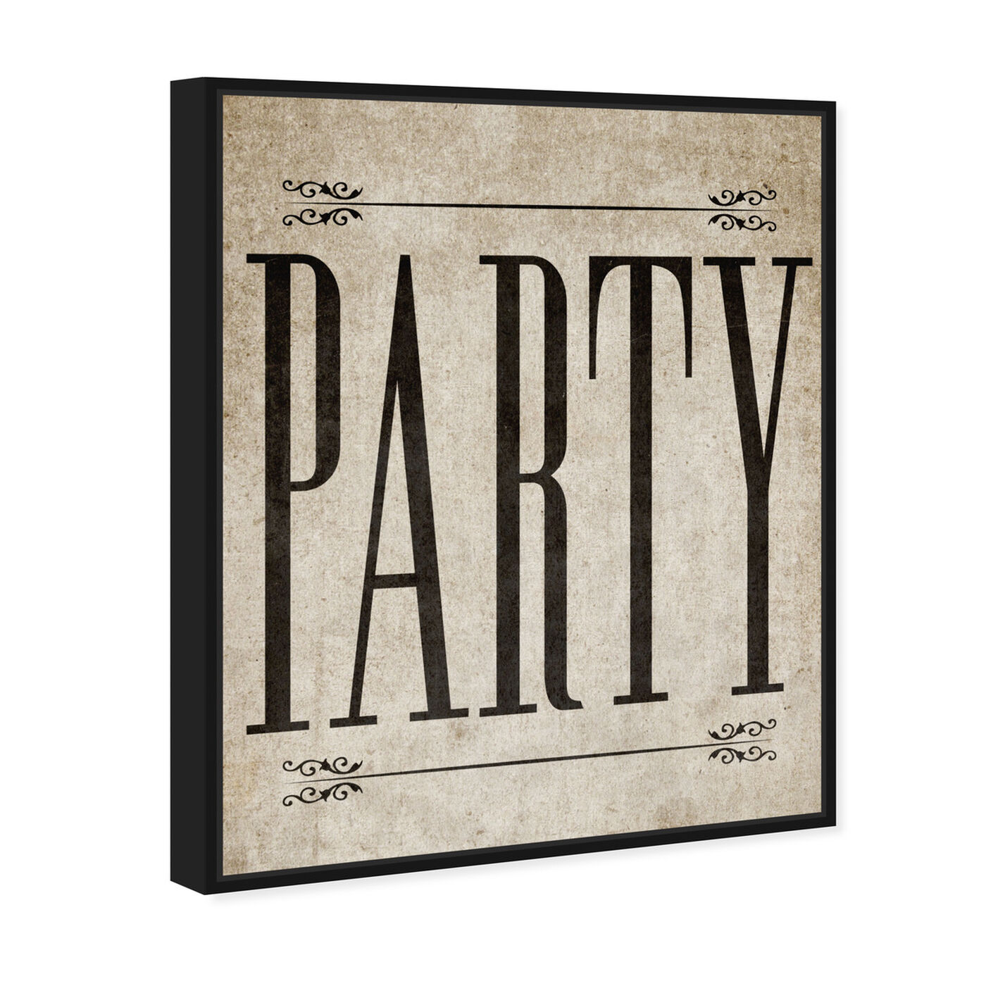 Angled view of Party Vintage featuring typography and quotes and motivational quotes and sayings art.