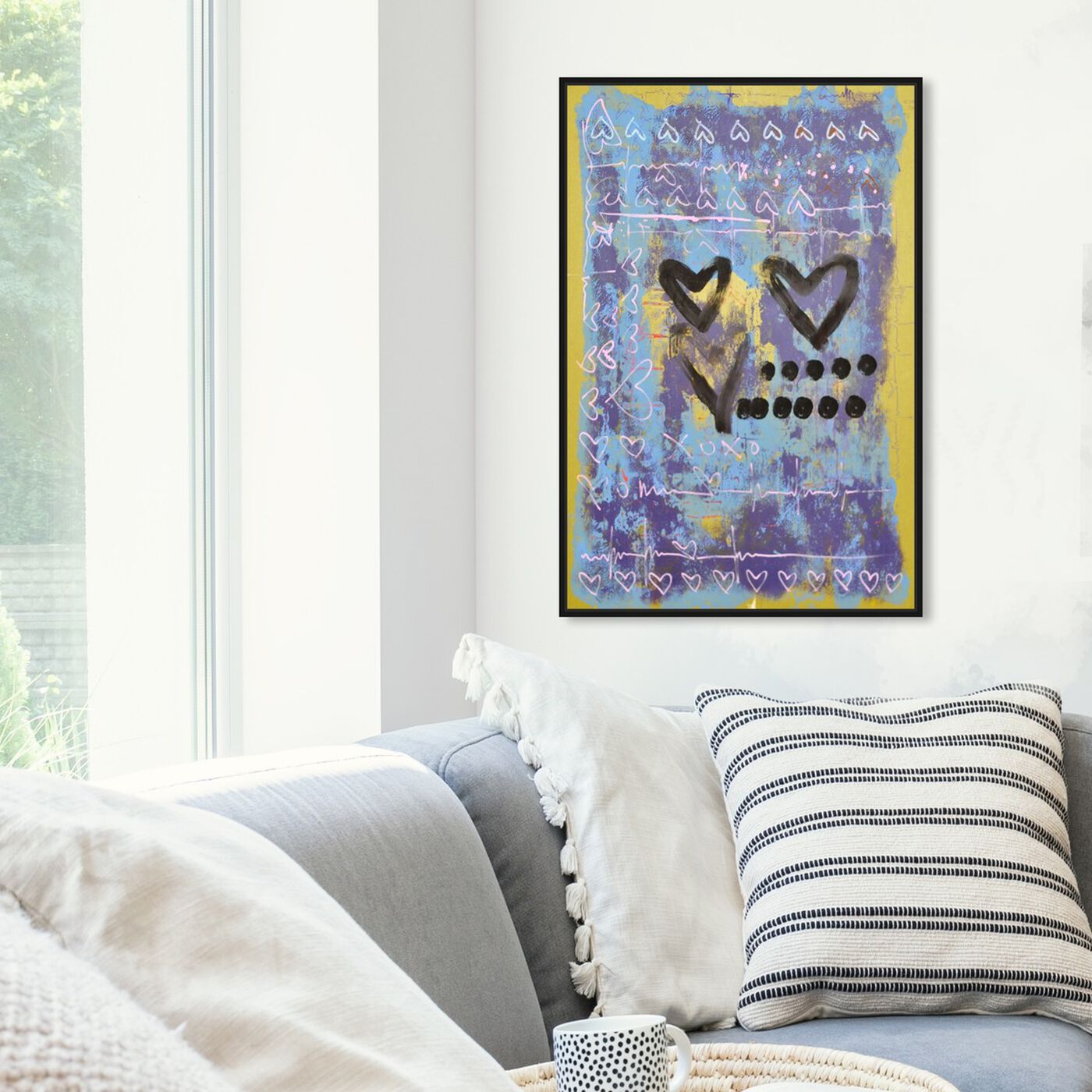 Hanging view of XoXo by Tiago Magro featuring abstract and paint art.