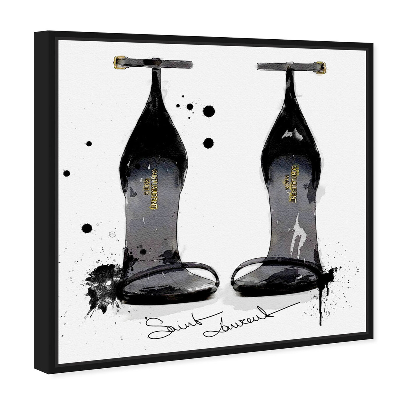 Angled view of Perfect Black Sillhouette featuring fashion and glam and shoes art.