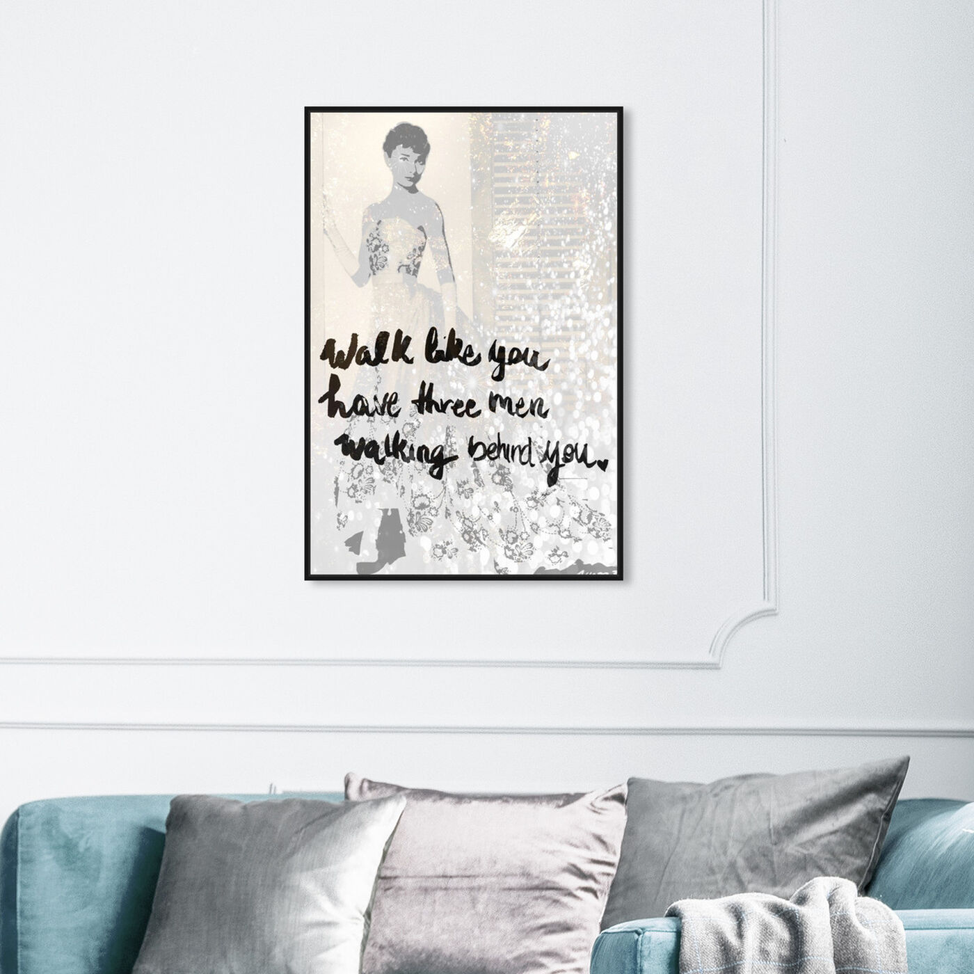 Hanging view of Walk Among the Stars featuring typography and quotes and fashion quotes and sayings art.