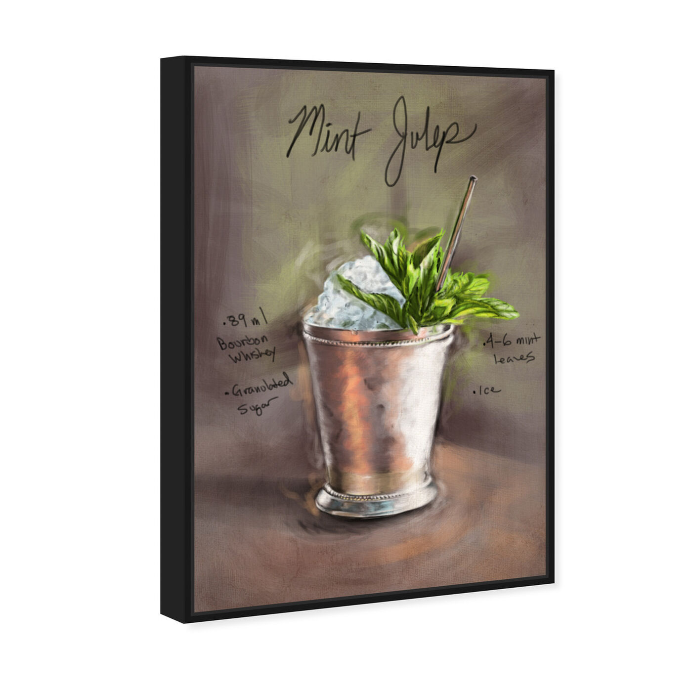 Angled view of Mint Julep featuring drinks and spirits and cocktails art.