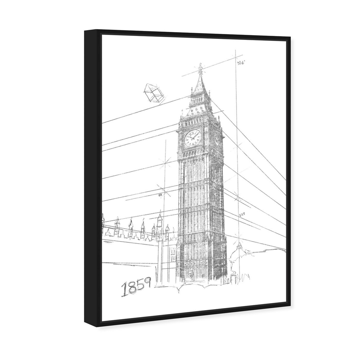 Angled view of Big Ben Silver featuring architecture and buildings and european buildings art.