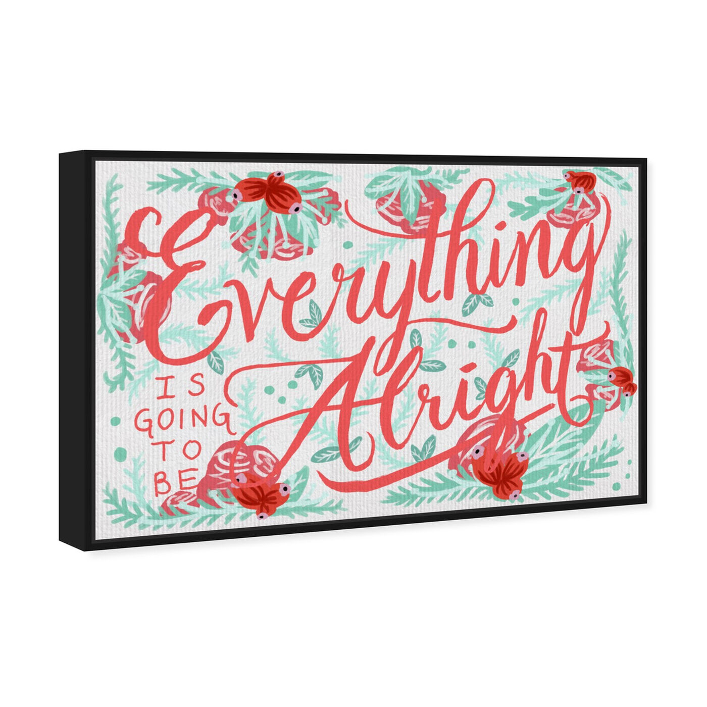 Angled view of Alright Minty I featuring typography and quotes and inspirational quotes and sayings art.