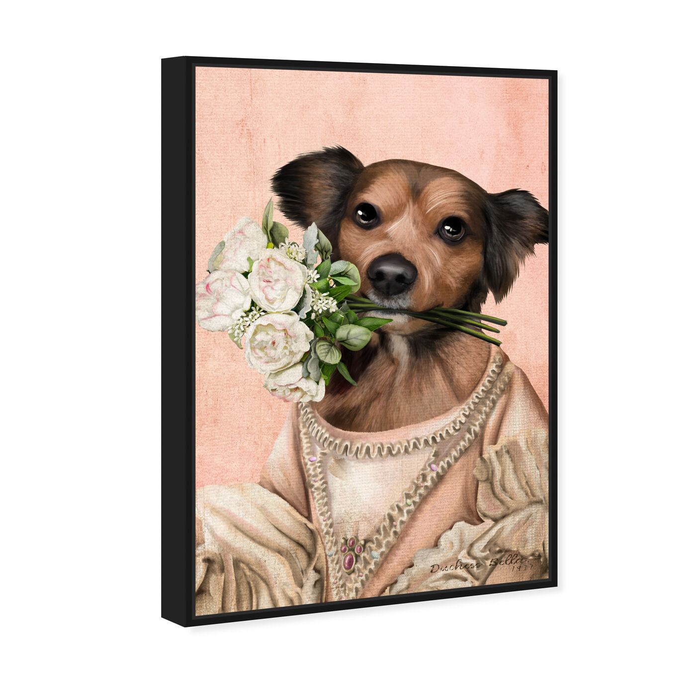 Angled view of Elegant Duchess featuring animals and dogs and puppies art.