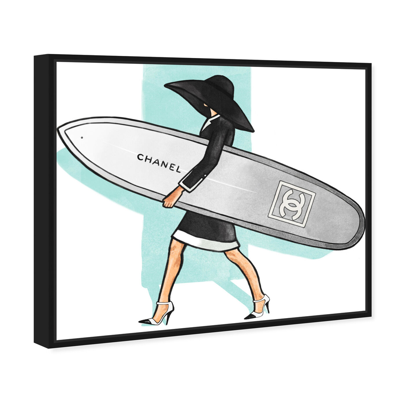 Angled view of Surfer Girl II featuring fashion and glam and lifestyle art.
