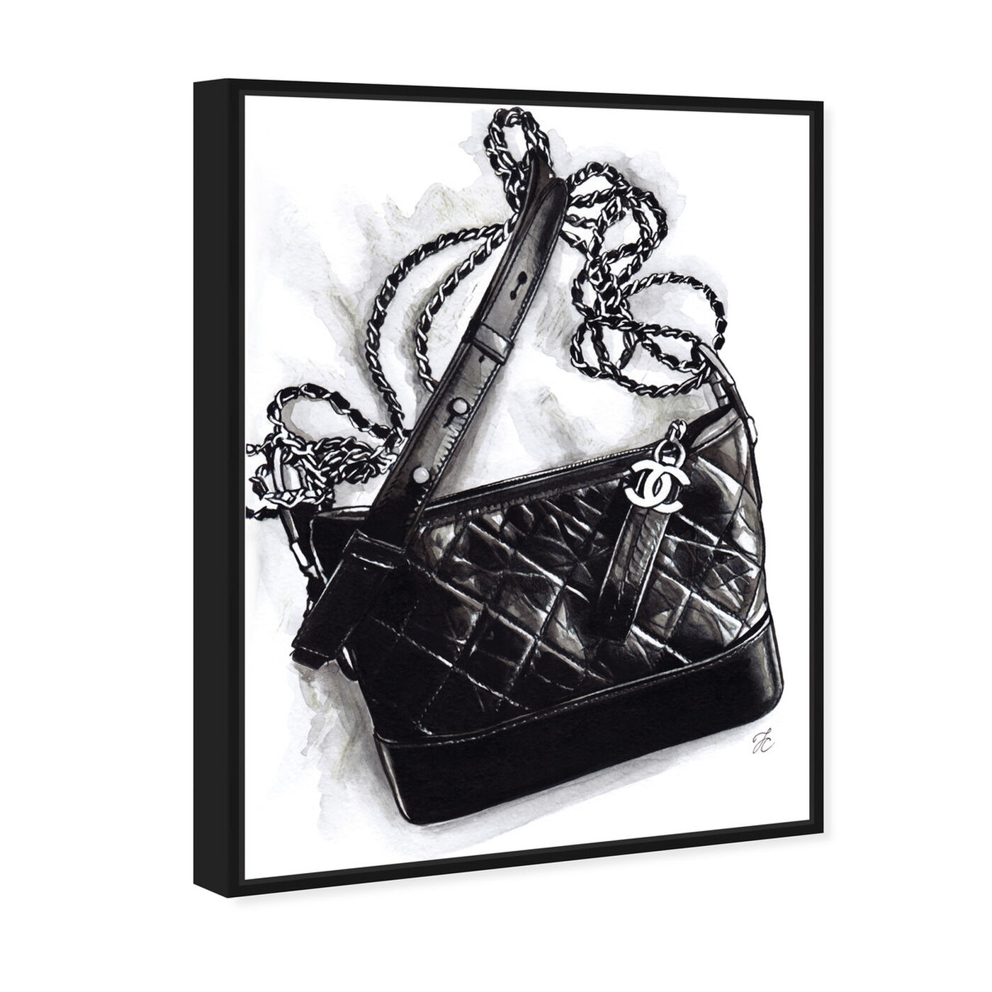 Angled view of Doll Memories - Gabrielle Handbag featuring fashion and glam and handbags art.