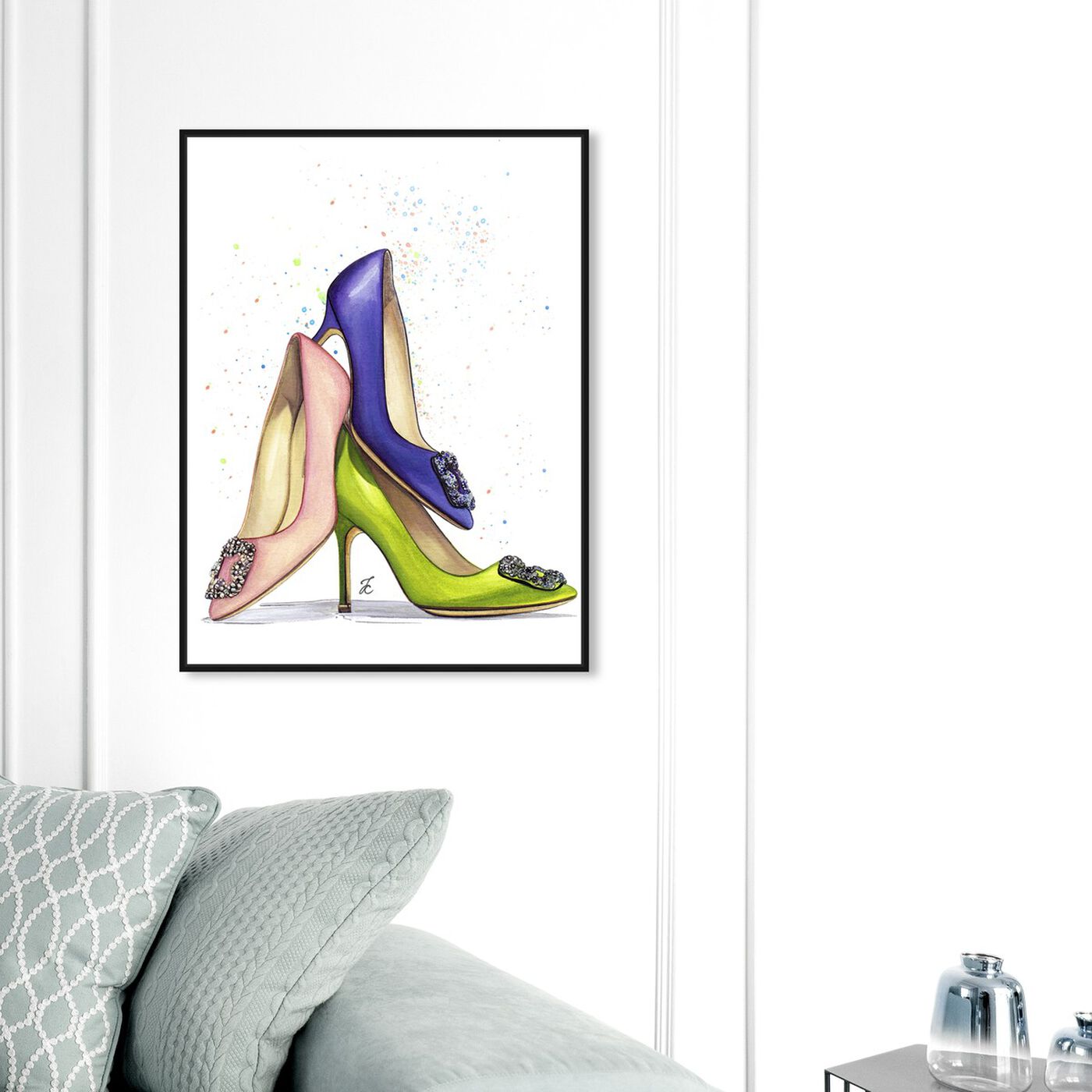 Hanging view of Doll Memories - Shoe Lover featuring fashion and glam and shoes art.