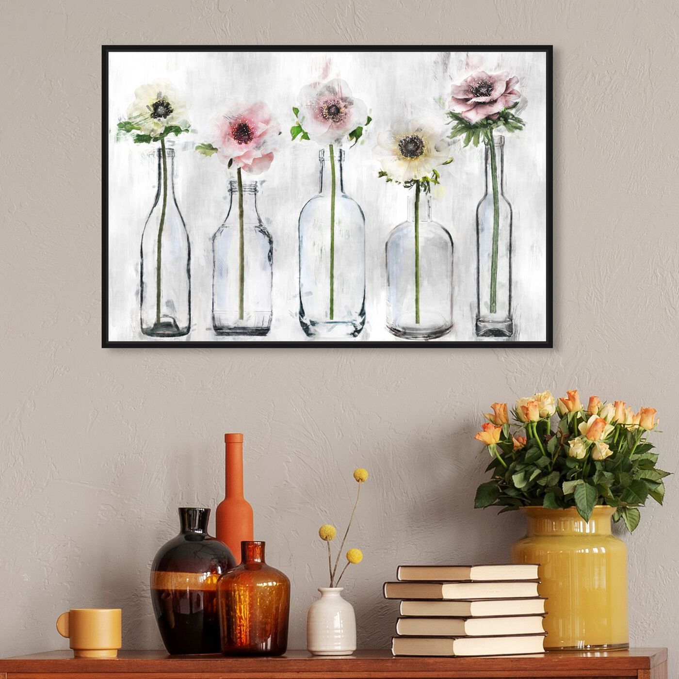 Hanging view of Anemone Floral featuring floral and botanical and florals art.