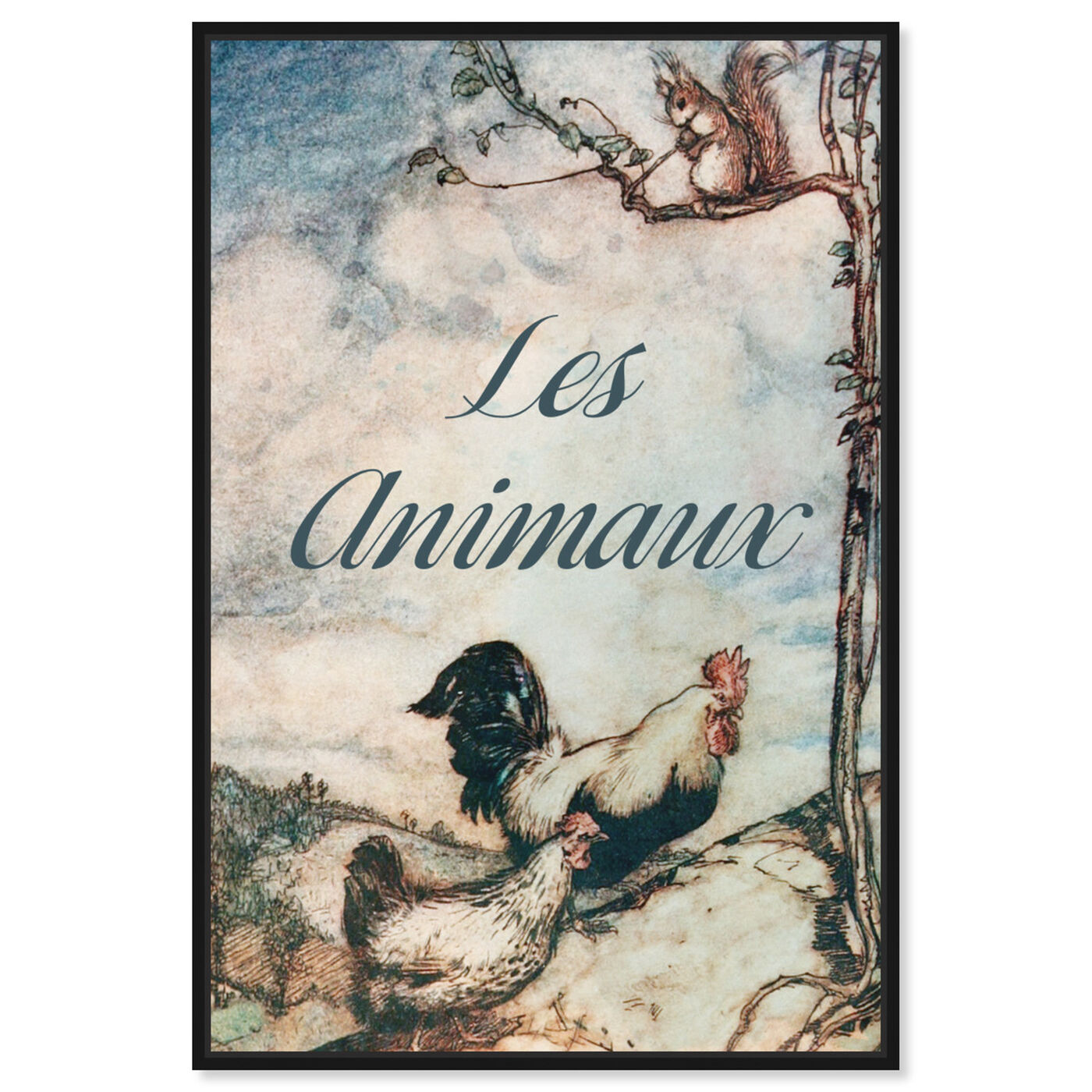 Front view of Les Animaux featuring animals and farm animals art.