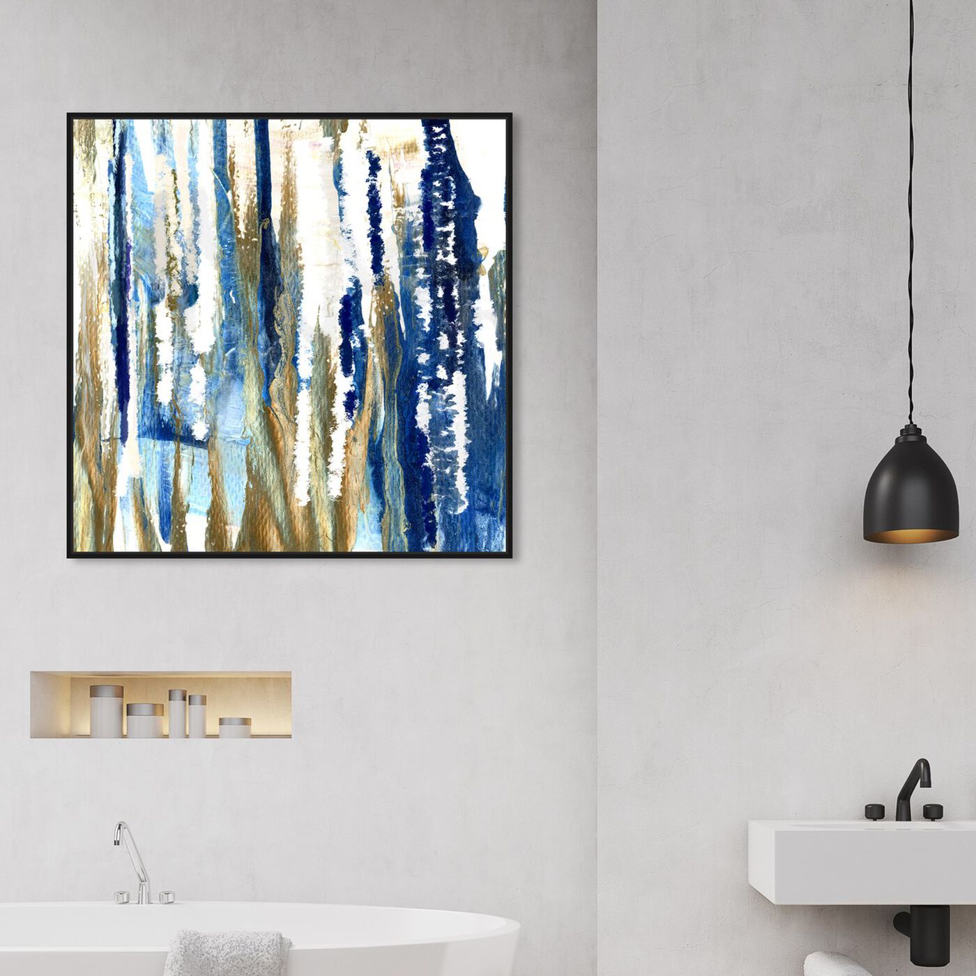 Hanging view of Take The Lead featuring abstract and paint art.