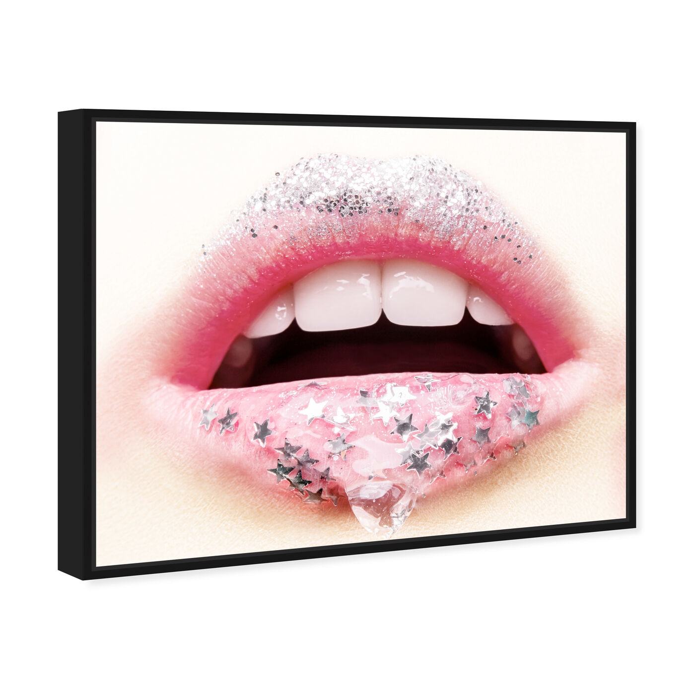 Angled view of Star Kiss Wide featuring fashion and glam and lips art.