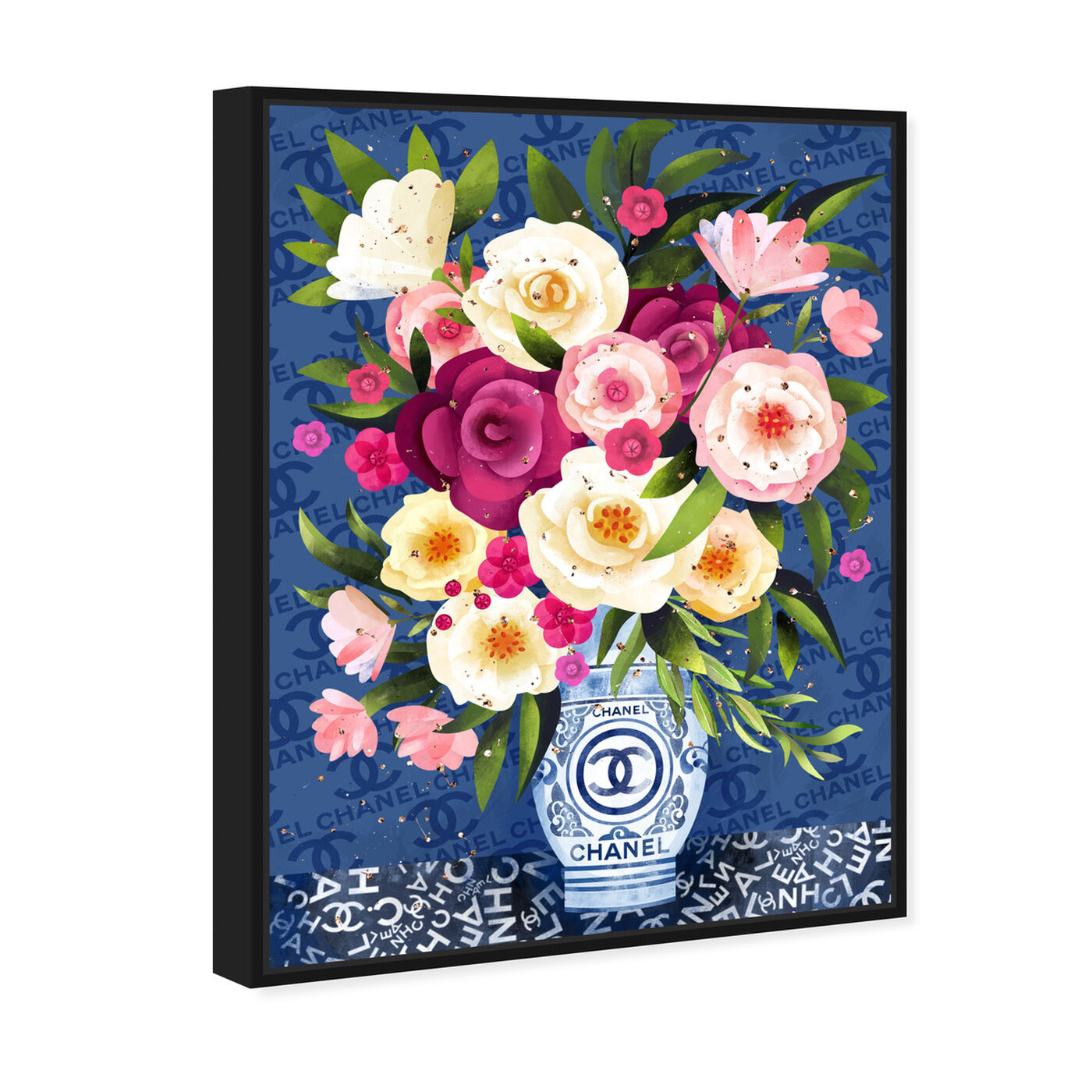 Angled view of Coco Blues Bouquet featuring floral and botanical and florals art.