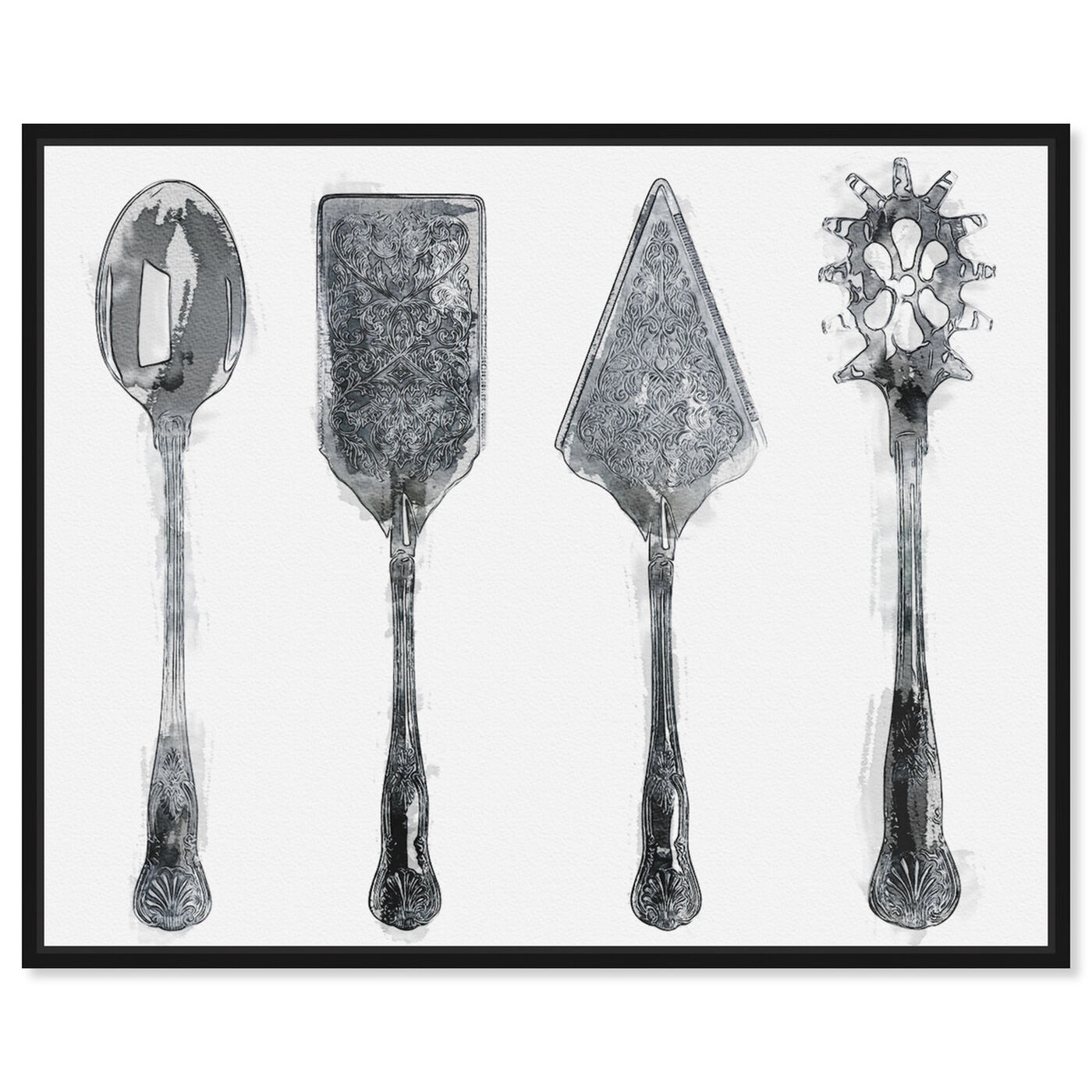 Front view of Vintage Utensil Collection featuring food and cuisine and cooking and chef art.