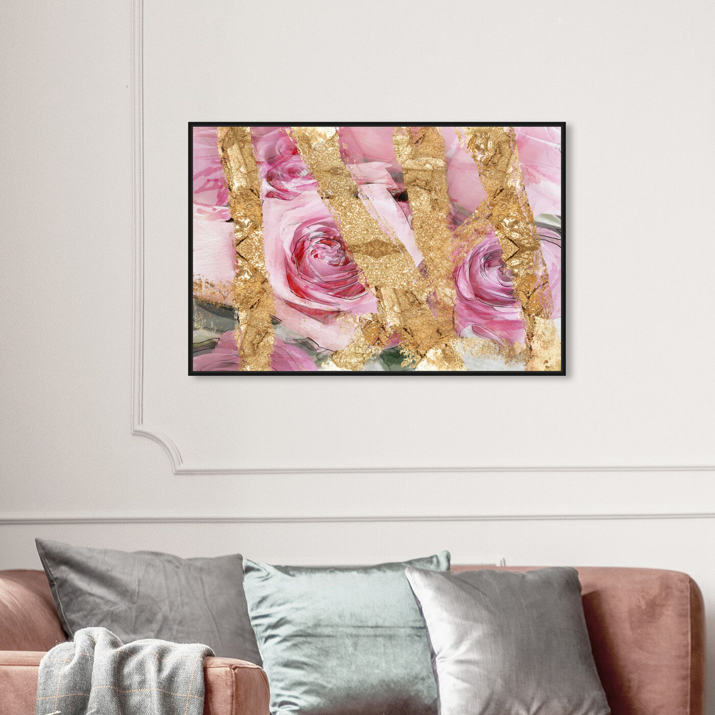 Hanging view of Rose Garden featuring floral and botanical and florals art.