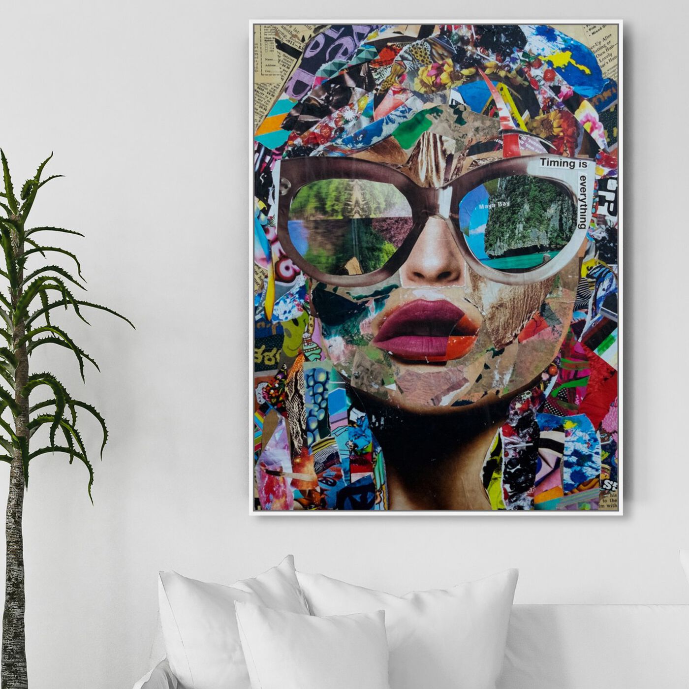Hanging view of Timing is Everything by Katy Hirschfeld II featuring fashion and glam and portraits art.