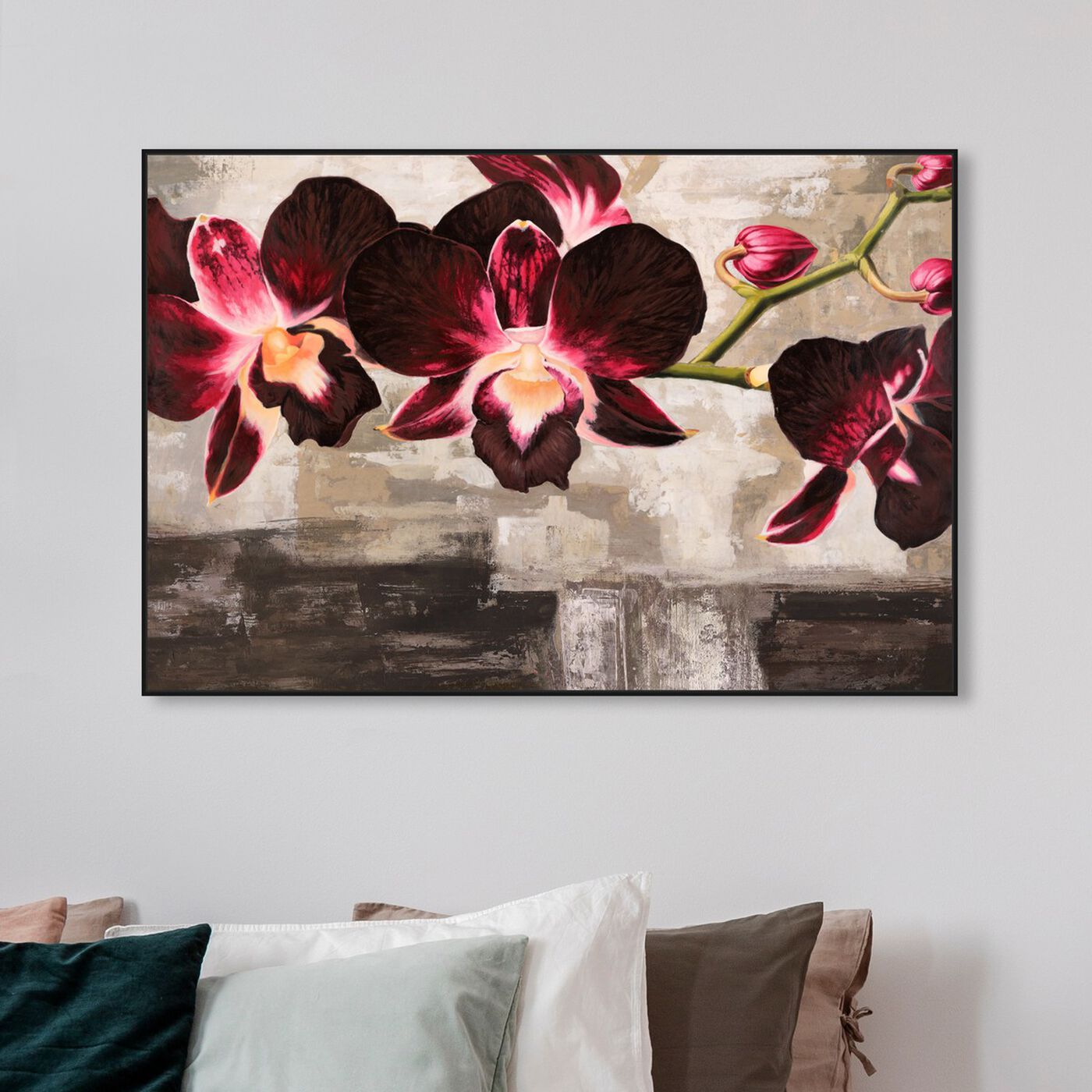 Hanging view of Sai - Rouge Floral 3MI1889 featuring floral and botanical and florals art.