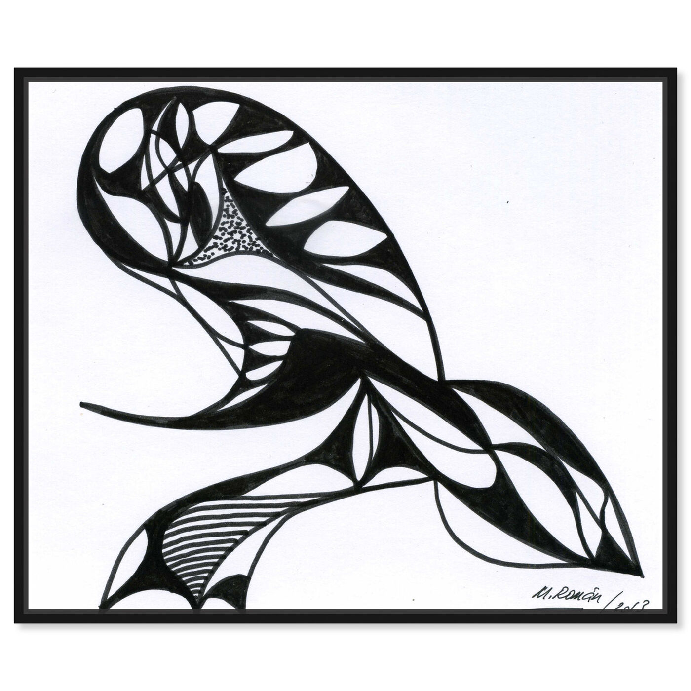 Front view of The Sting featuring abstract and shapes art.