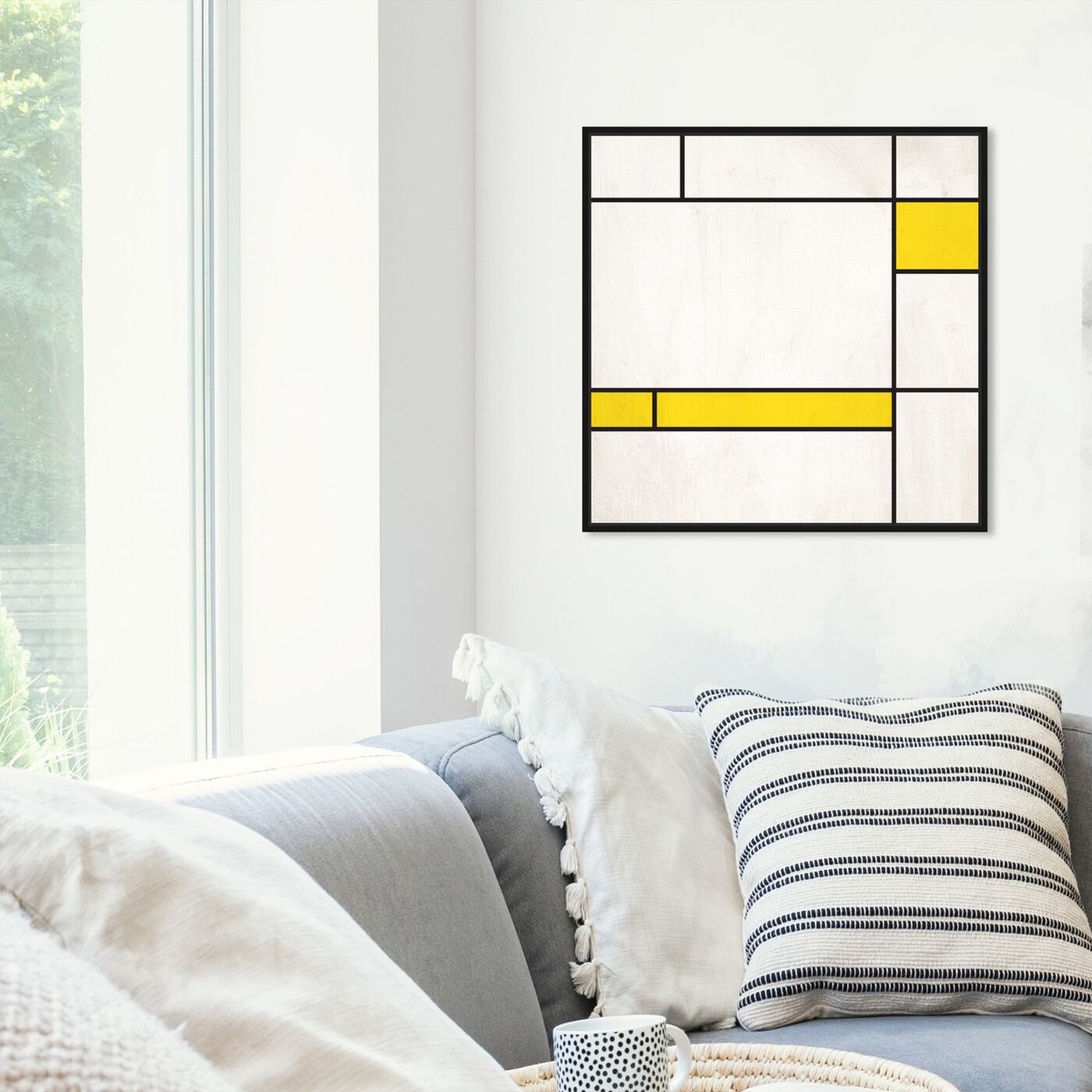 Yellow Edge Composition  Abstract Wall Art by Oliver Gal