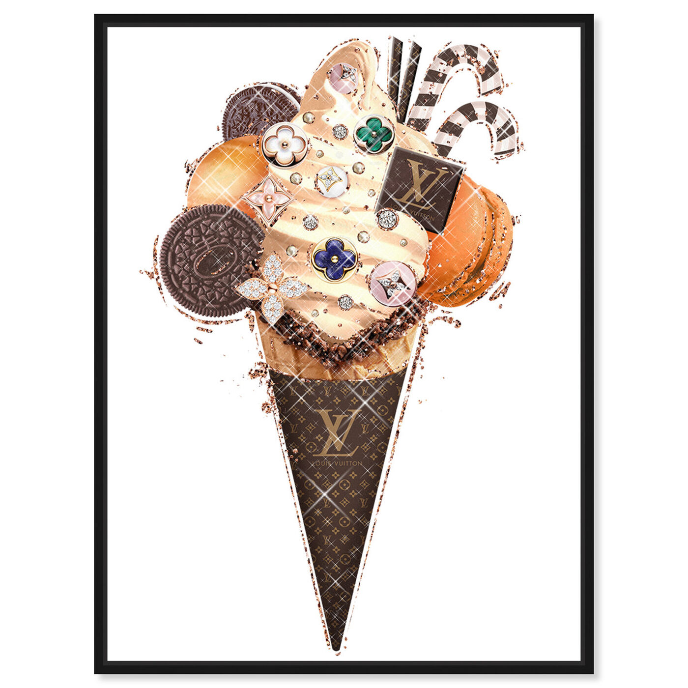 Front view of Vanilla Cocoa Gelato featuring food and cuisine and ice cream and milkshakes art.