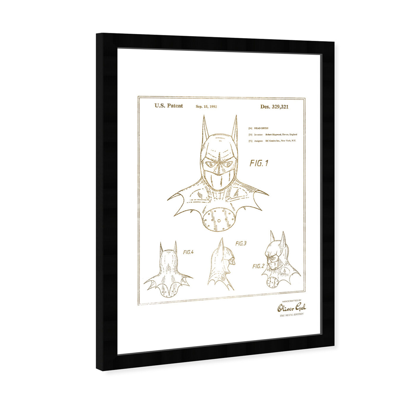 Angled view of Batman 1992 Gold featuring movies and tv and movie characters art.
