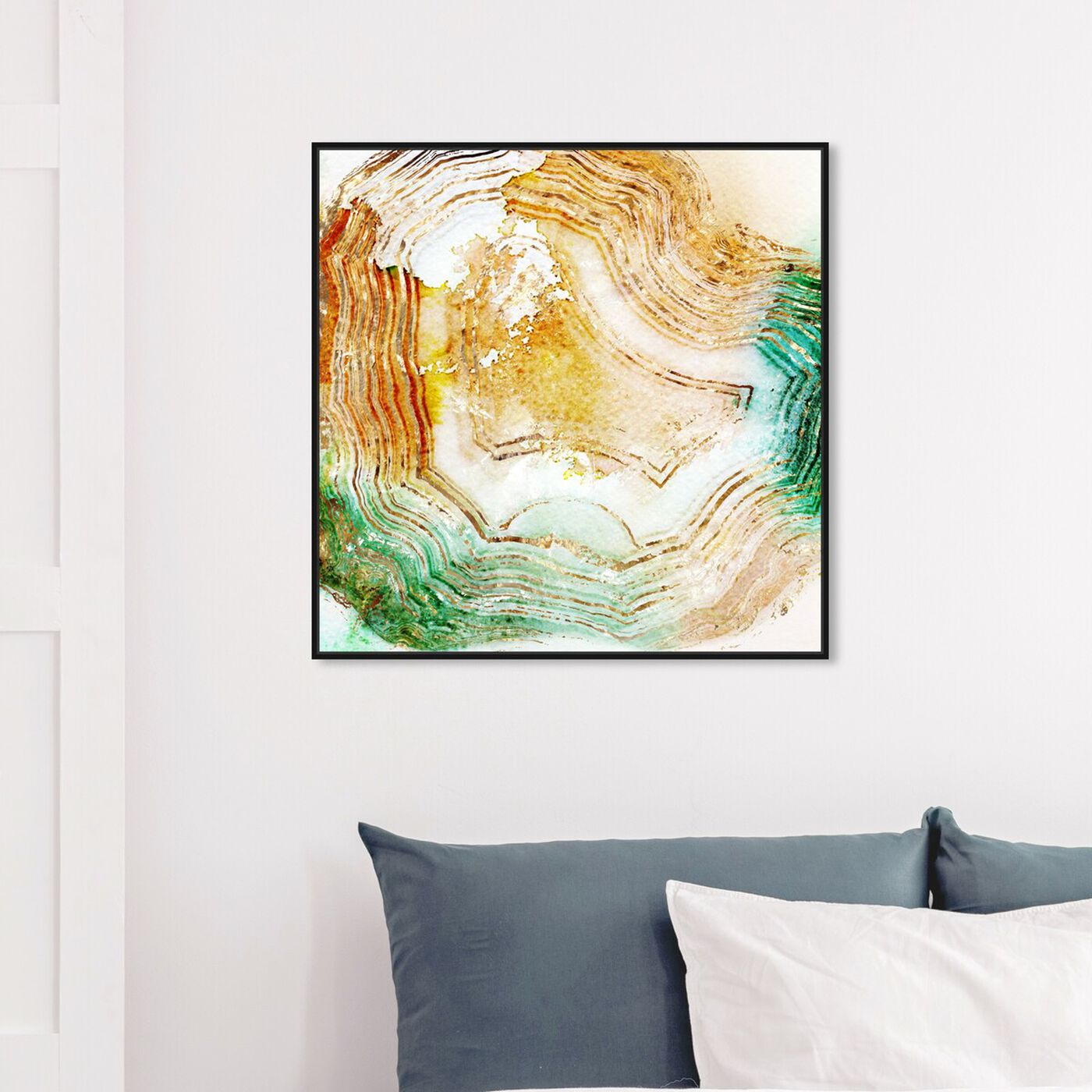 Hanging view of Butter Agate - Signature Collection featuring abstract and crystals art.