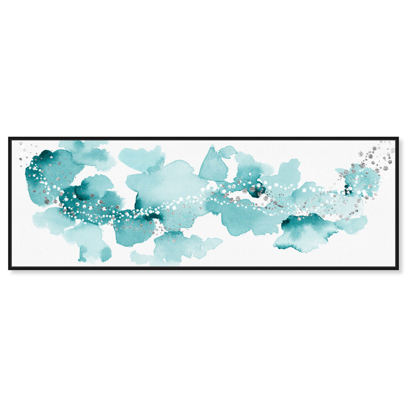 Front view of Beautiful Aqua Sky featuring abstract and watercolor art.