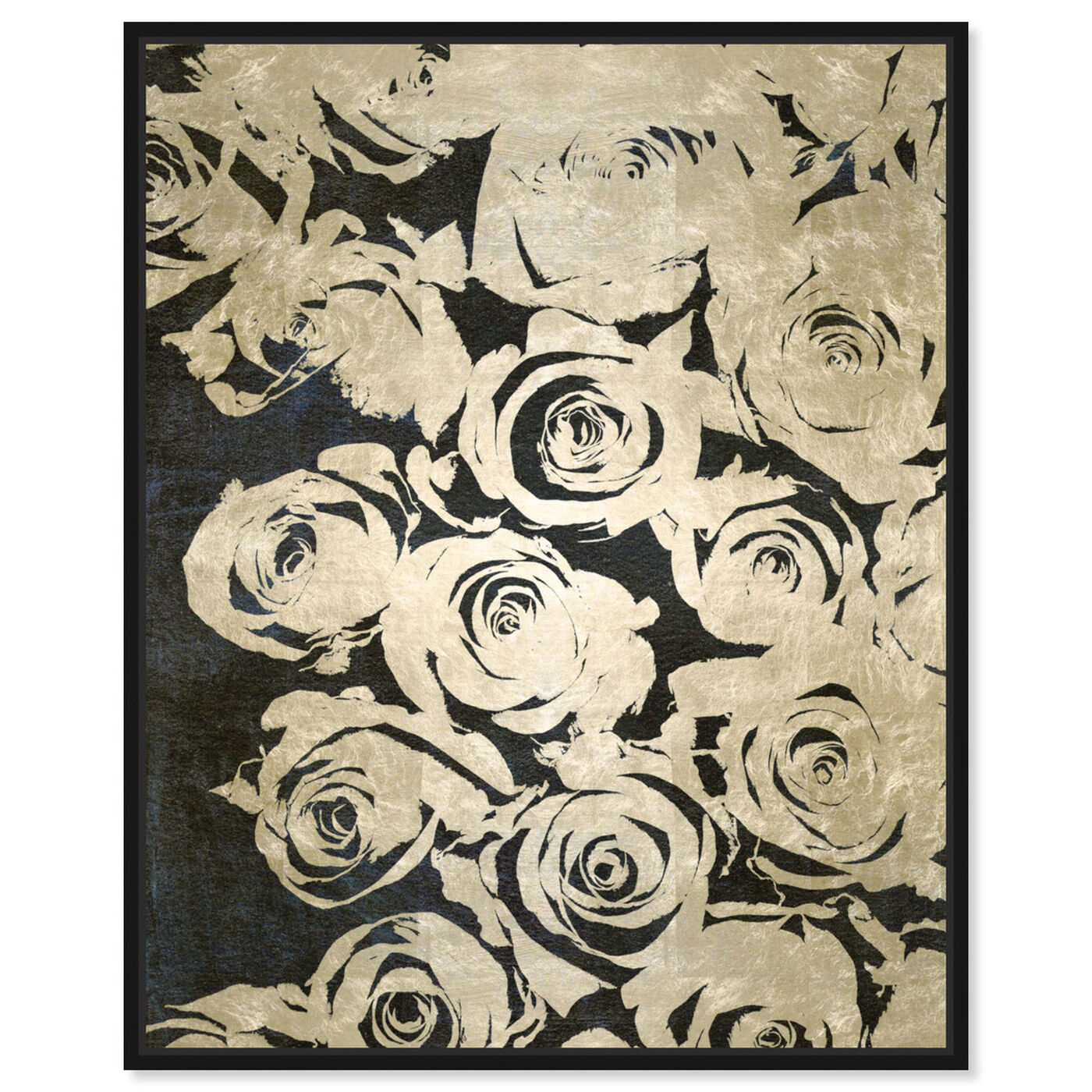 Front view of Dark Rose I featuring floral and botanical and florals art.