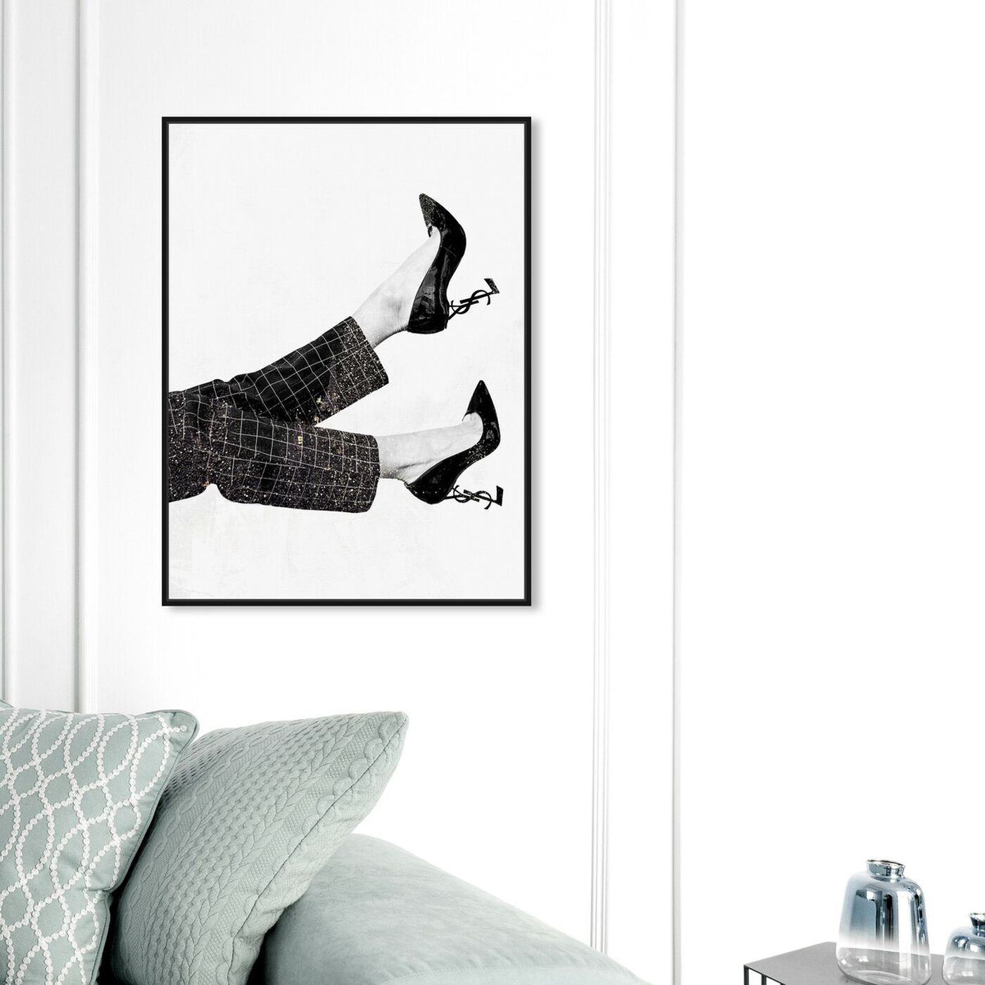 Hanging view of Patent Monogram featuring fashion and glam and shoes art.
