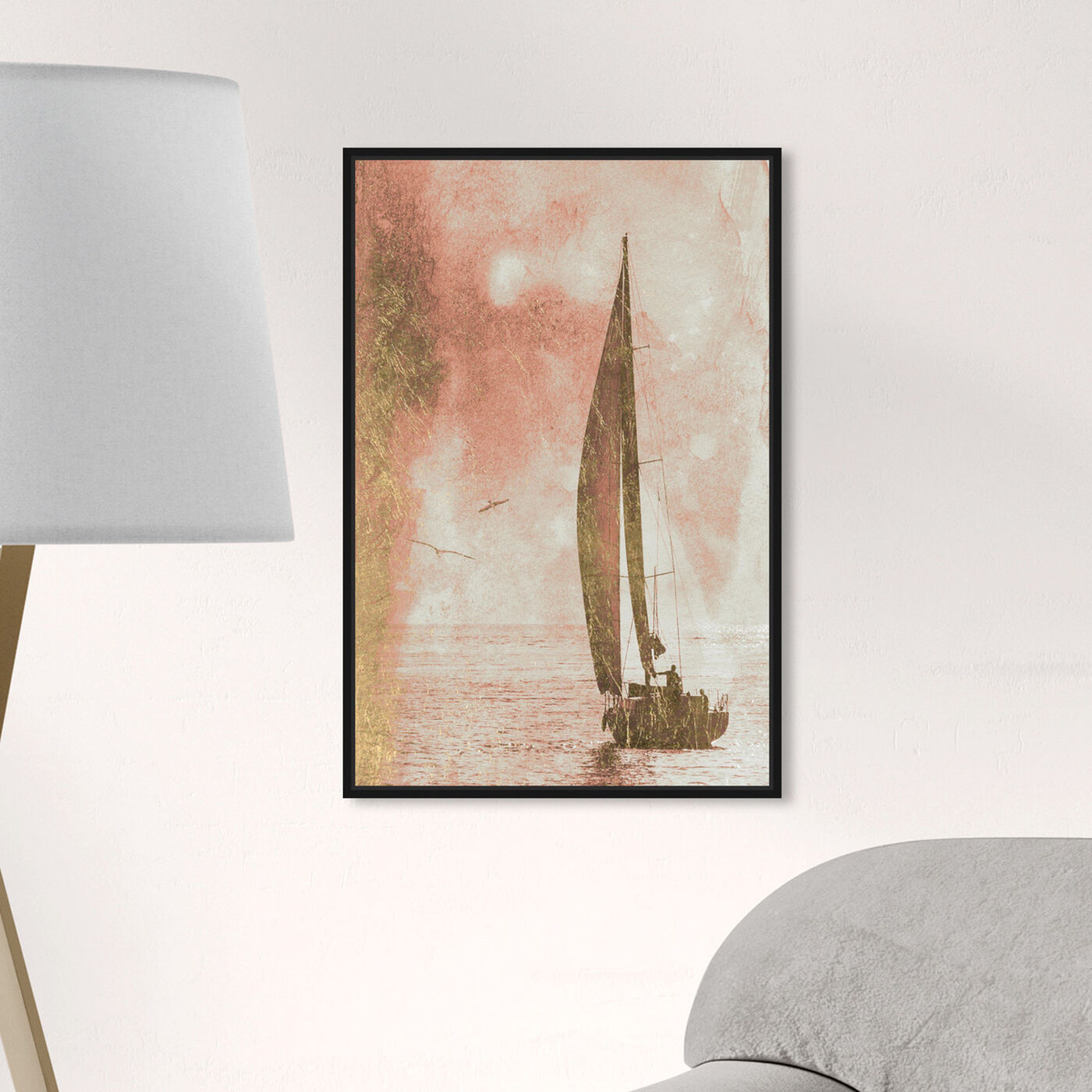 Hanging view of Sails of Gold featuring transportation and boats and yachts art.
