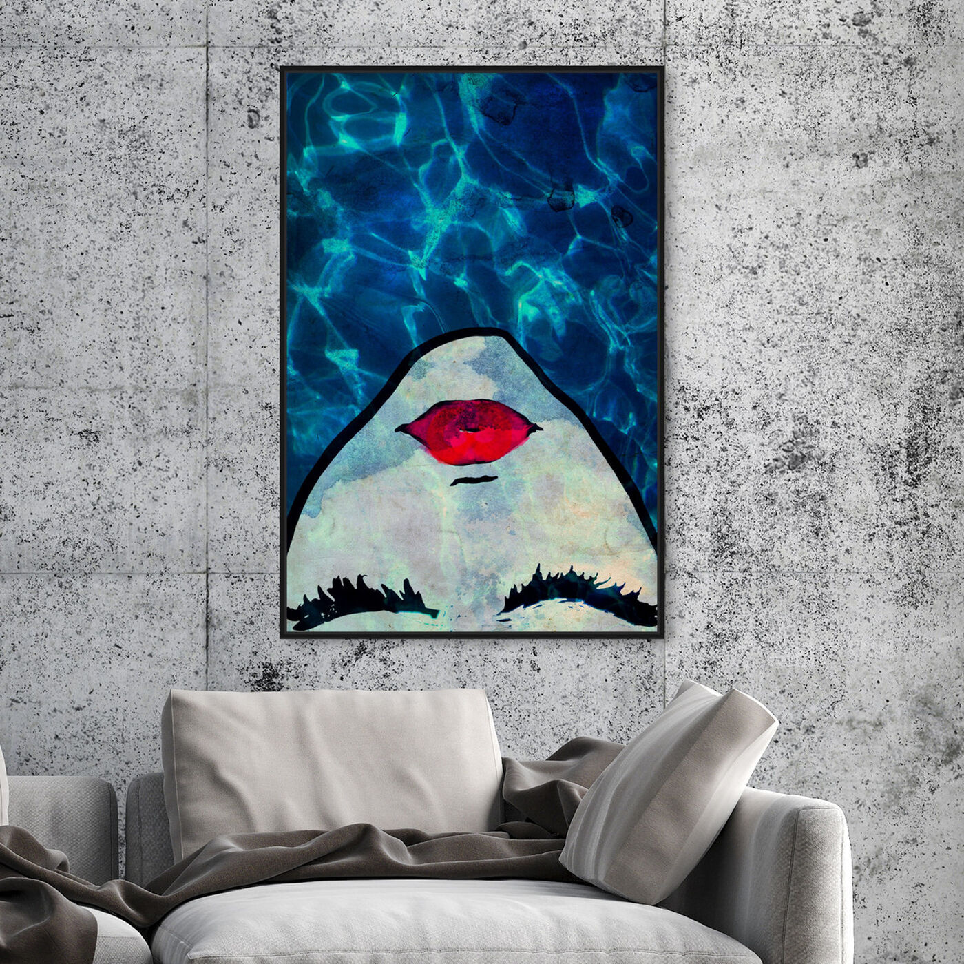 Hanging view of Water Coveted Blue featuring fashion and glam and portraits art.