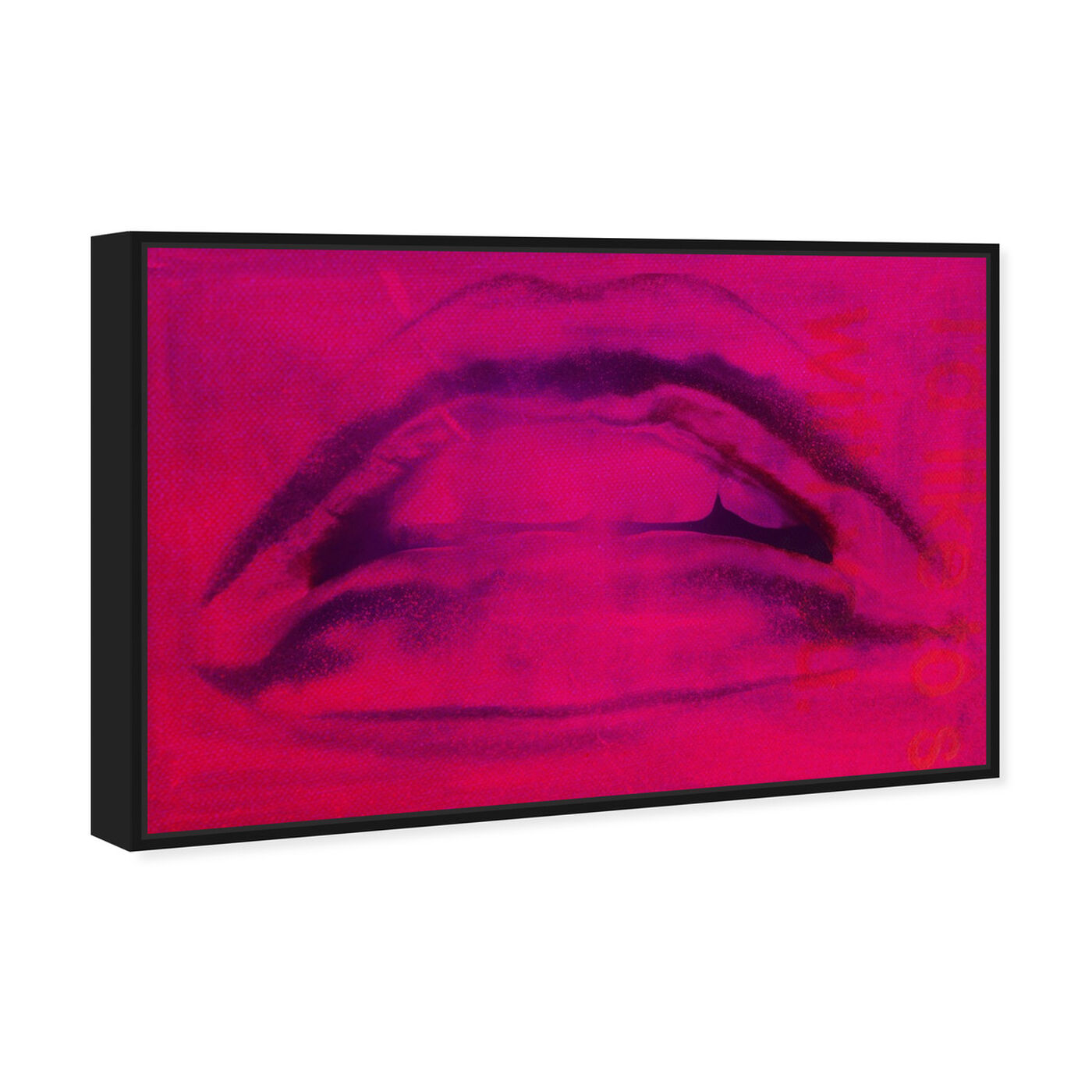 Angled view of Kiss Caviar PINK featuring fashion and glam and lips art.