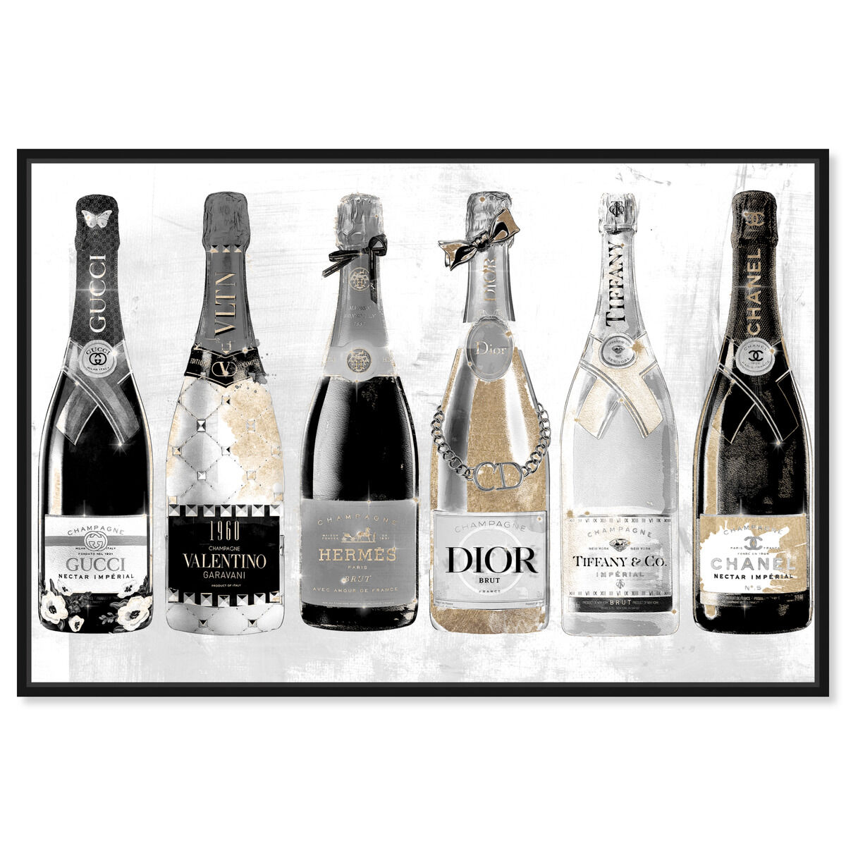 NEW VEUVE CLICQUOT ROSE CHAMPAGNE WALL ART WHITE PARIS FRANCE OLIVER GAL 10 X 15 