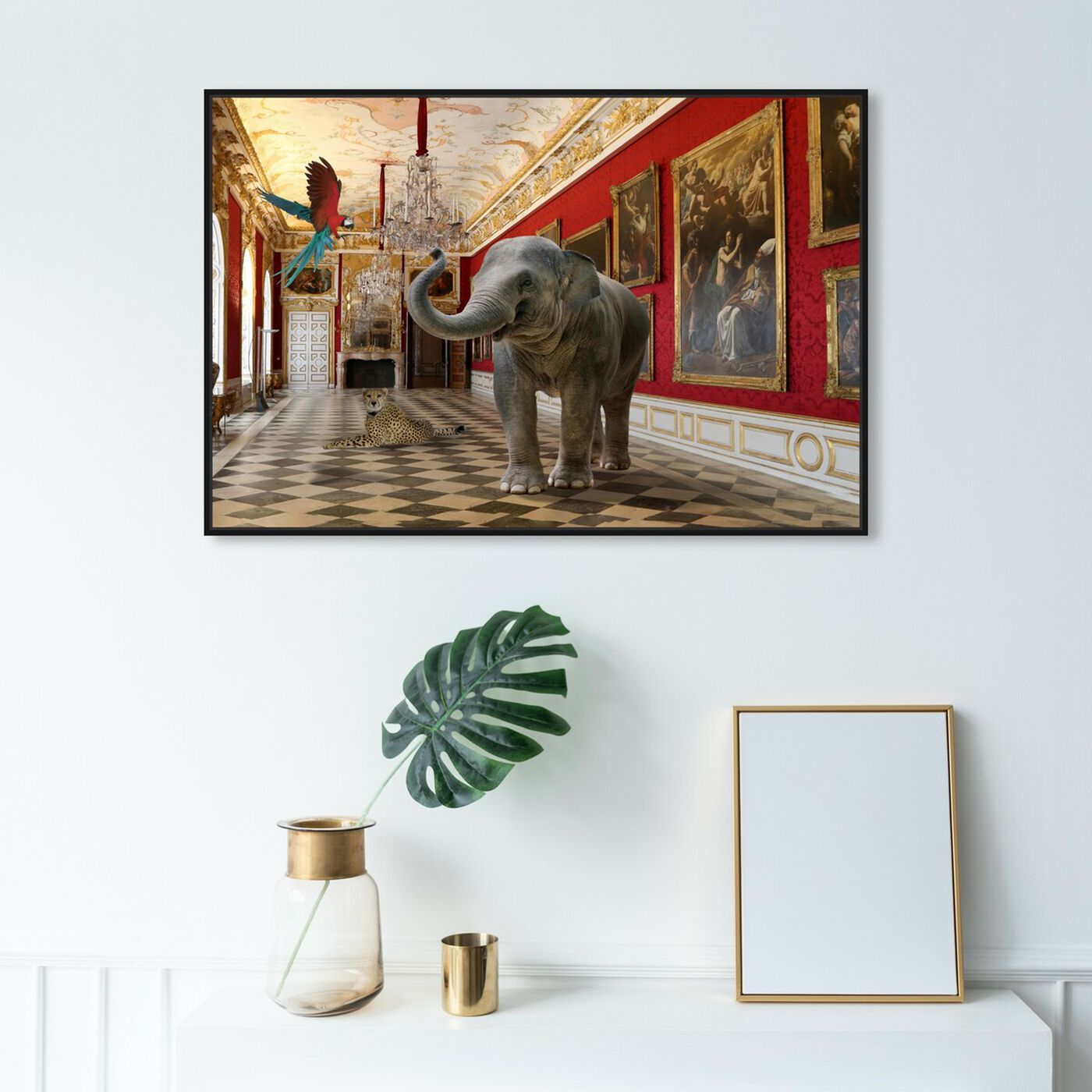Hanging view of Delicate as an Elephant can Be featuring animals and zoo and wild animals art.