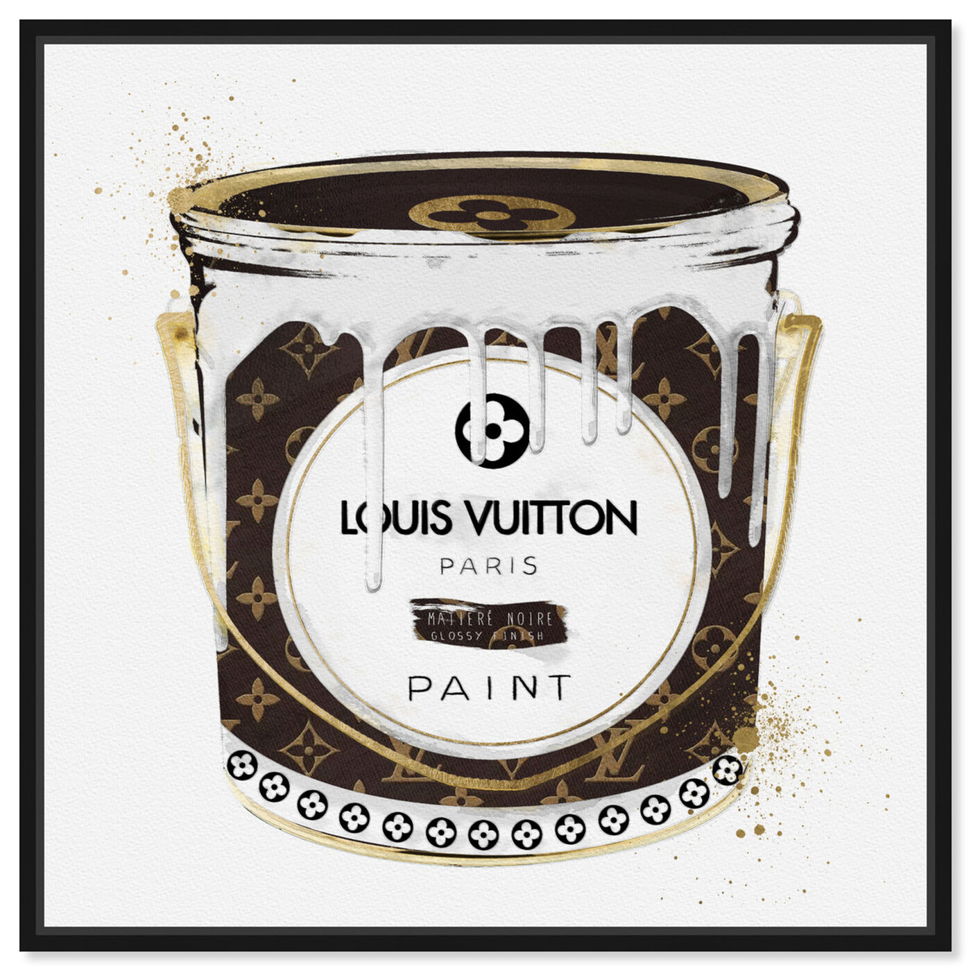 Front view of Luxurious Paint Can featuring fashion and glam and cans art.