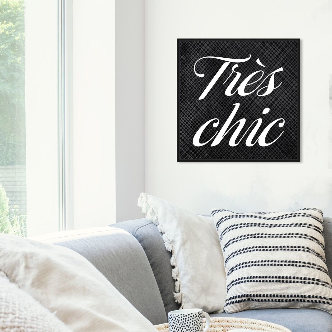 Hanging view of Tres Chic featuring typography and quotes and beauty quotes and sayings art.