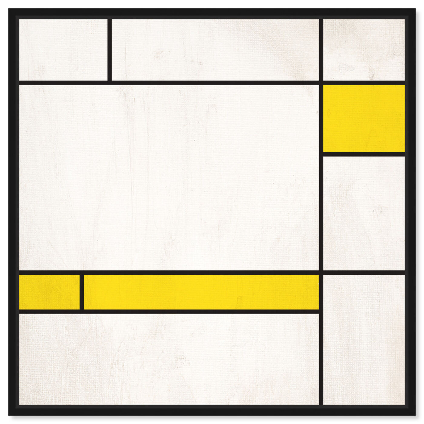Front view of Yellow Edge Composition featuring abstract and geometric art.