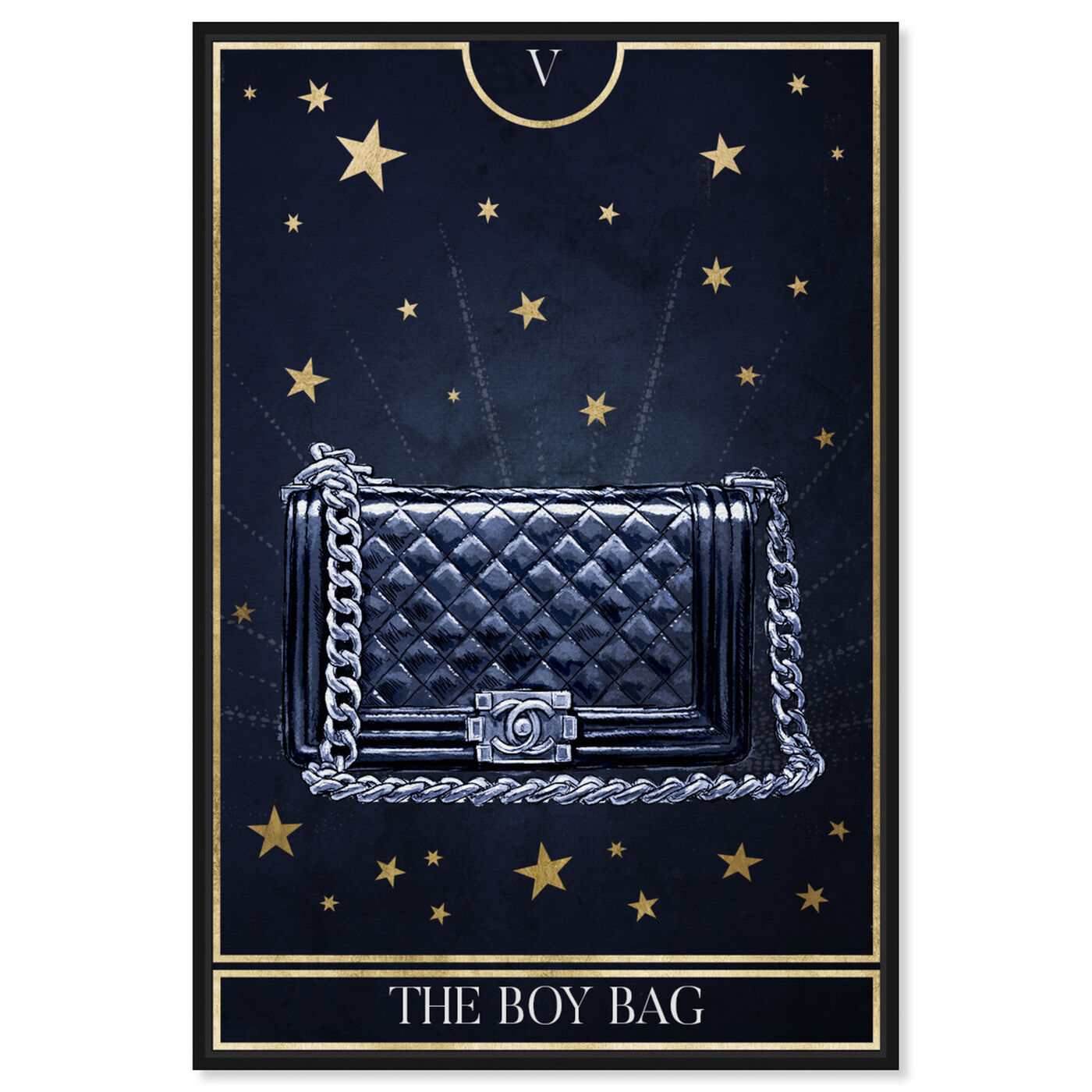 Front view of The Boy Bag Tarot Mystic featuring fashion and glam and handbags art.