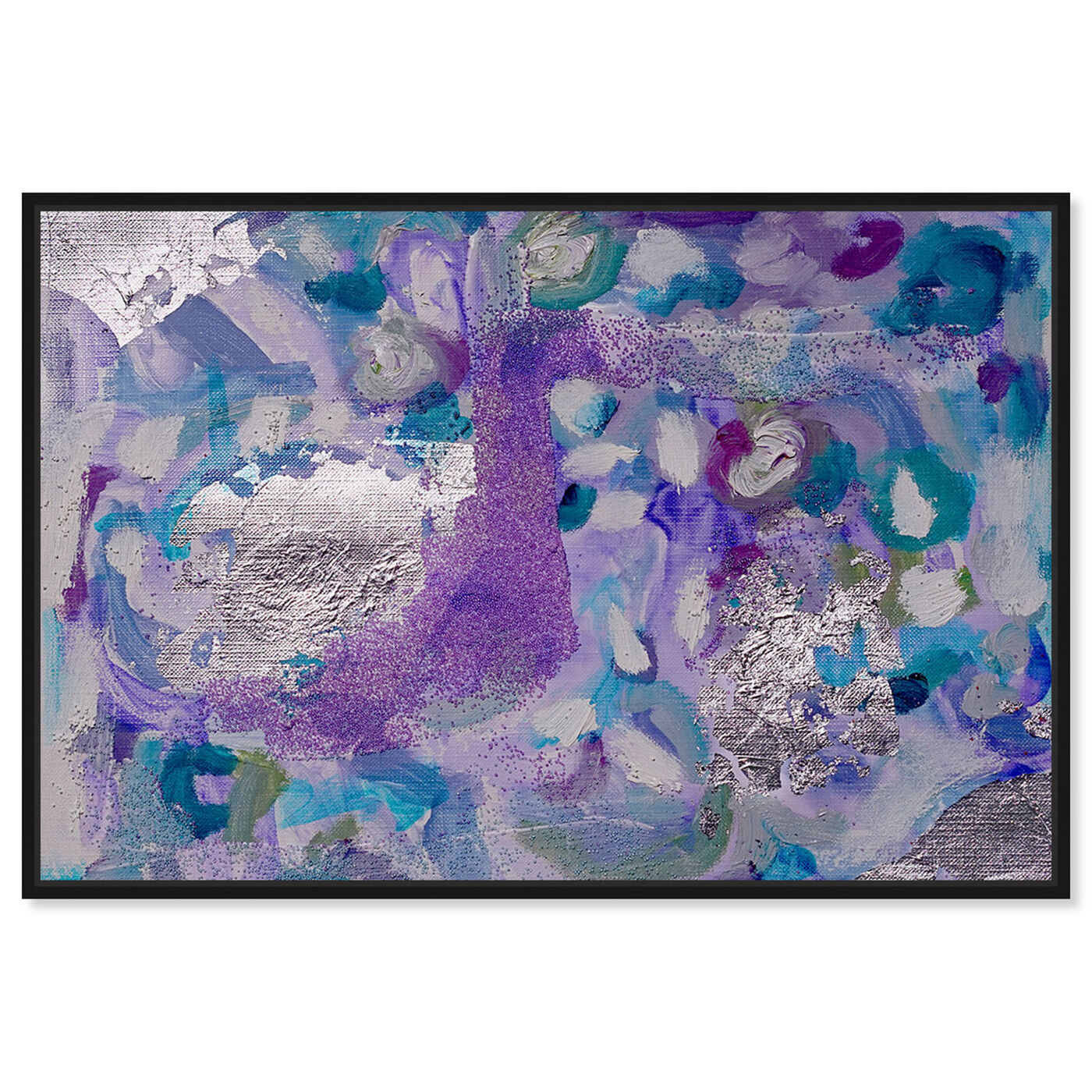 Front view of Lilac Lining by Tiffany Pratt featuring abstract and paint art.