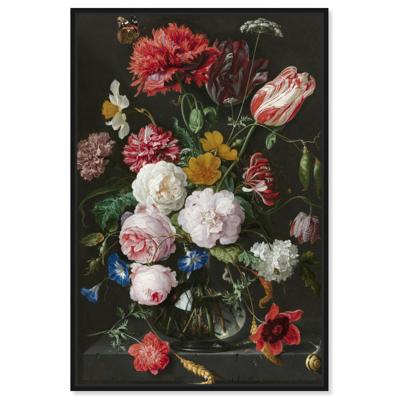 Front view of Flower Arrangement XIV - The Art Cabinet featuring floral and botanical and florals art.