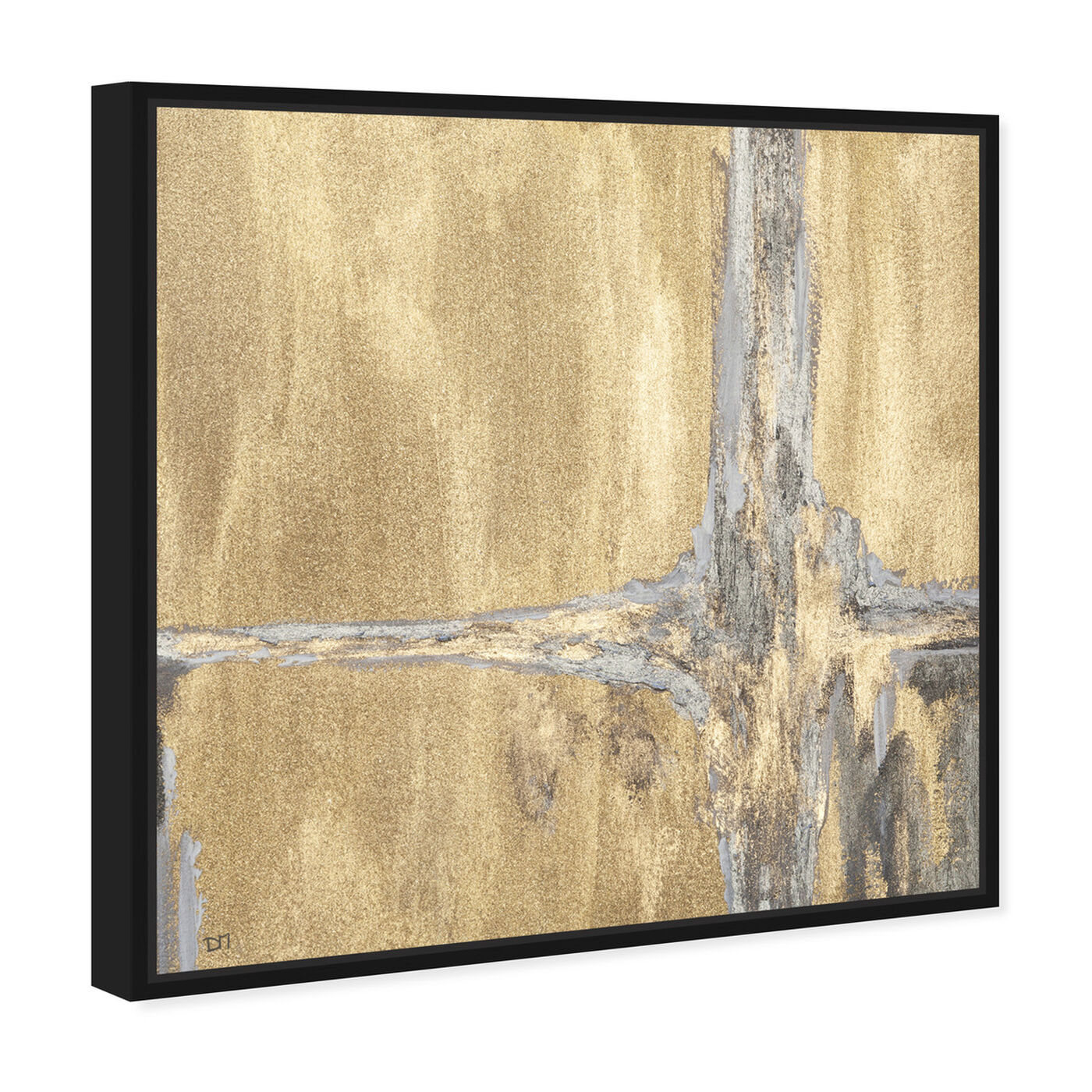 Angled view of Golden Falls featuring abstract and textures art.