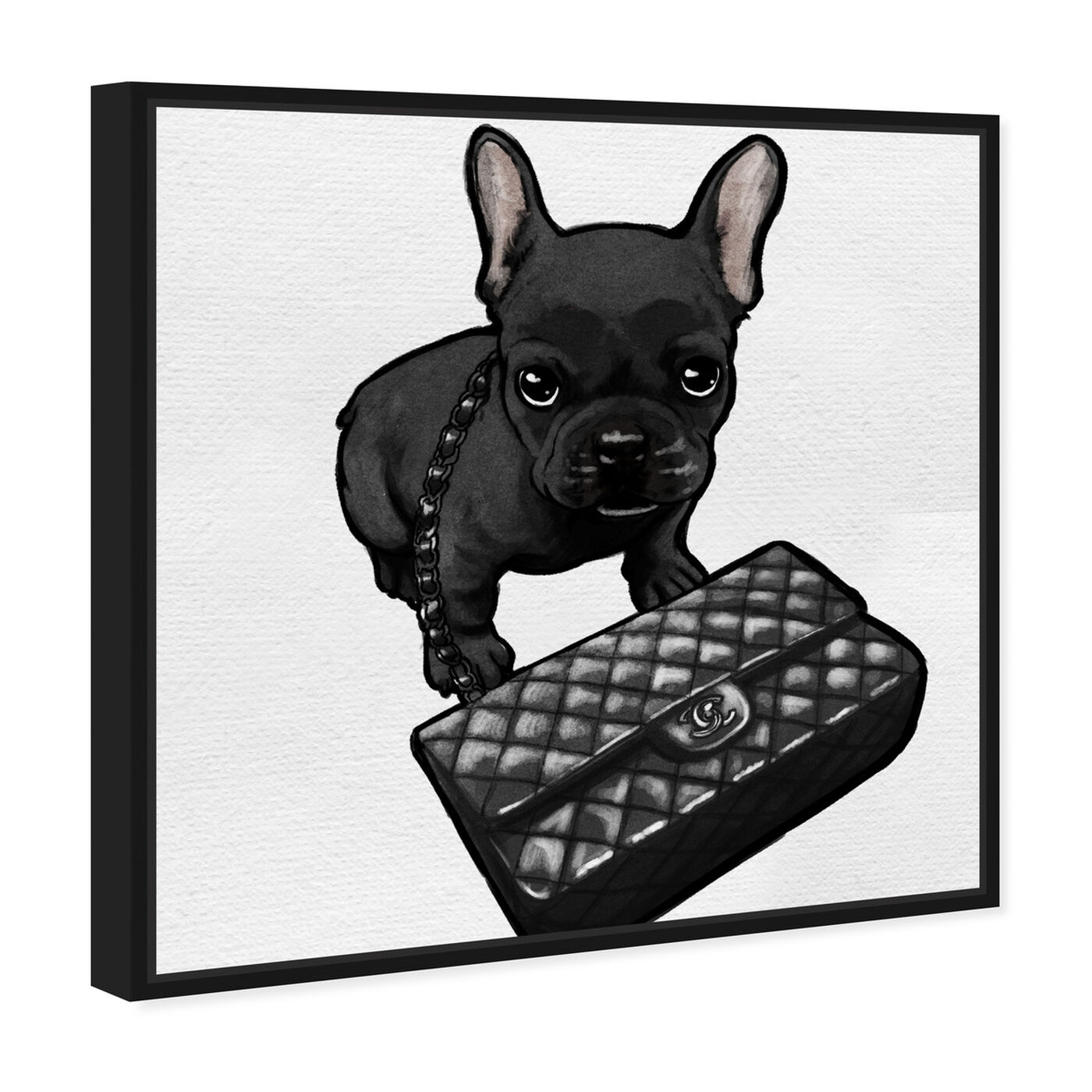 Angled view of Classy Frenchie Noir featuring animals and dogs and puppies art.