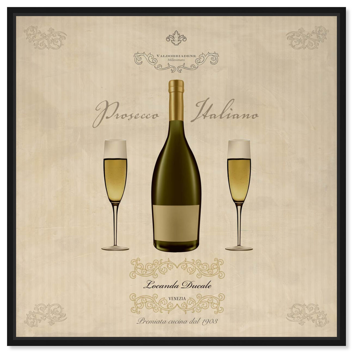 Front view of Sai - Prosecco Italiano 1SF1383 featuring drinks and spirits and wine art.