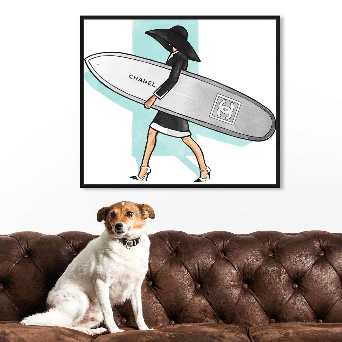 Hanging view of Surfer Girl II featuring fashion and glam and lifestyle art.