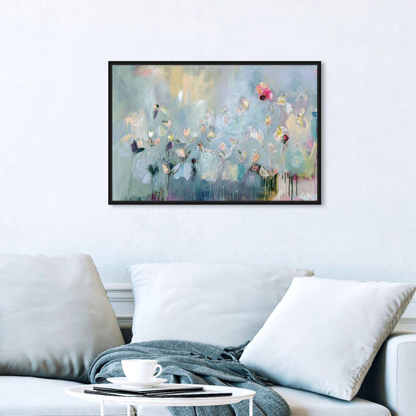 Hanging view of Michaela Nessim - Infinitely Divine featuring abstract and flowers art.