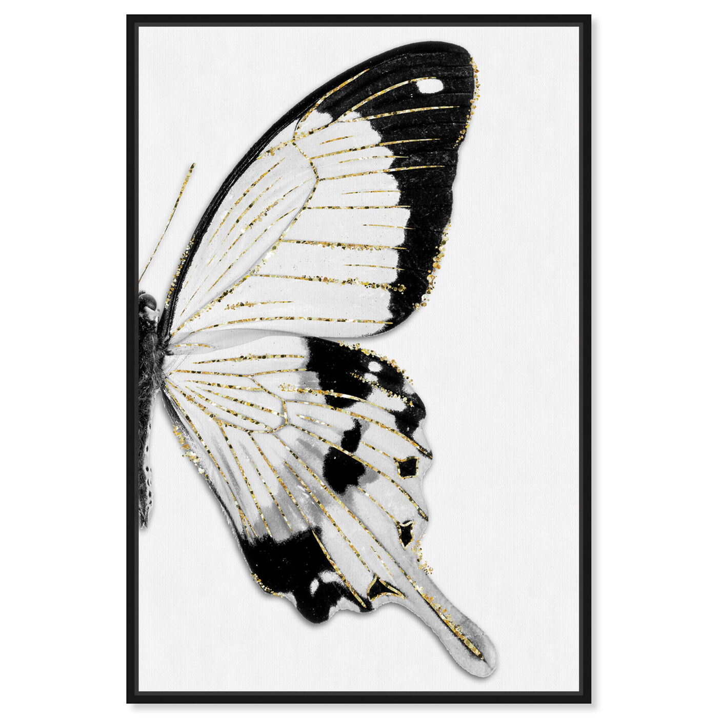 Front view of Monochrome Butterfly I featuring animals and insects art.