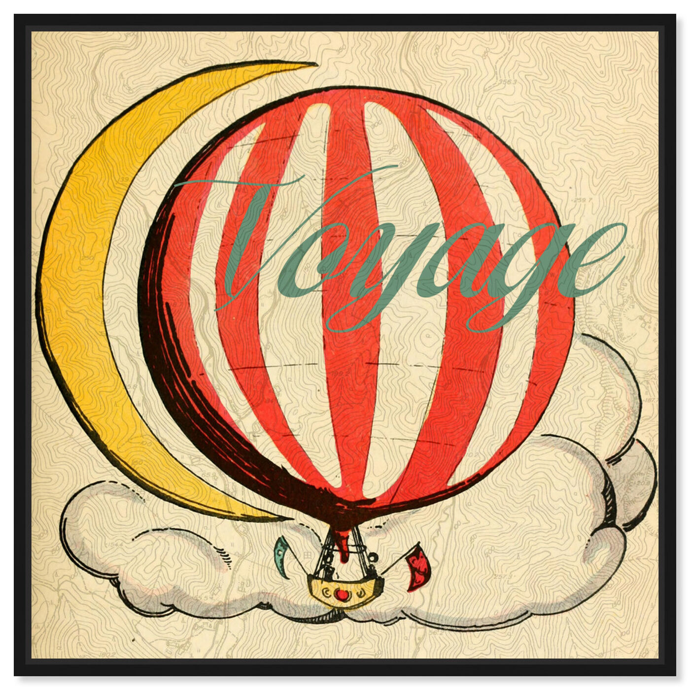 Front view of Voyage Enfants featuring astronomy and space and moons art.