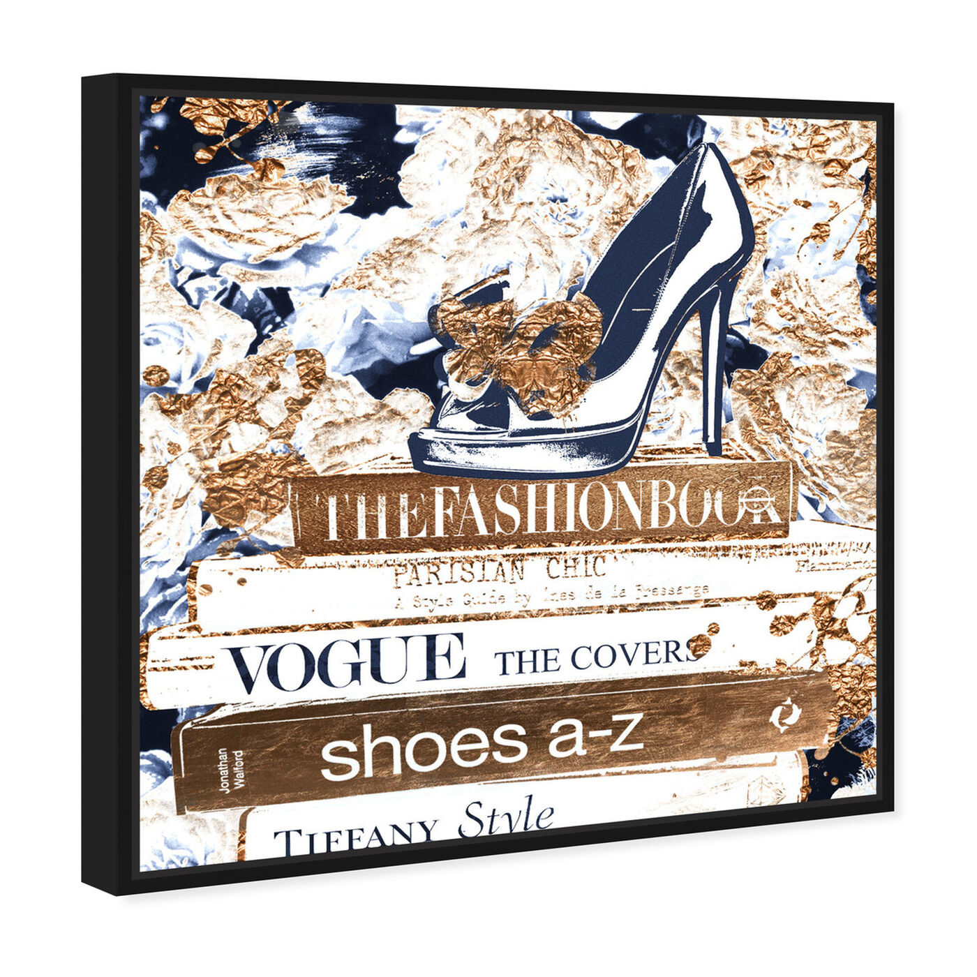 Angled view of A to Z Bronze Style featuring fashion and glam and shoes art.
