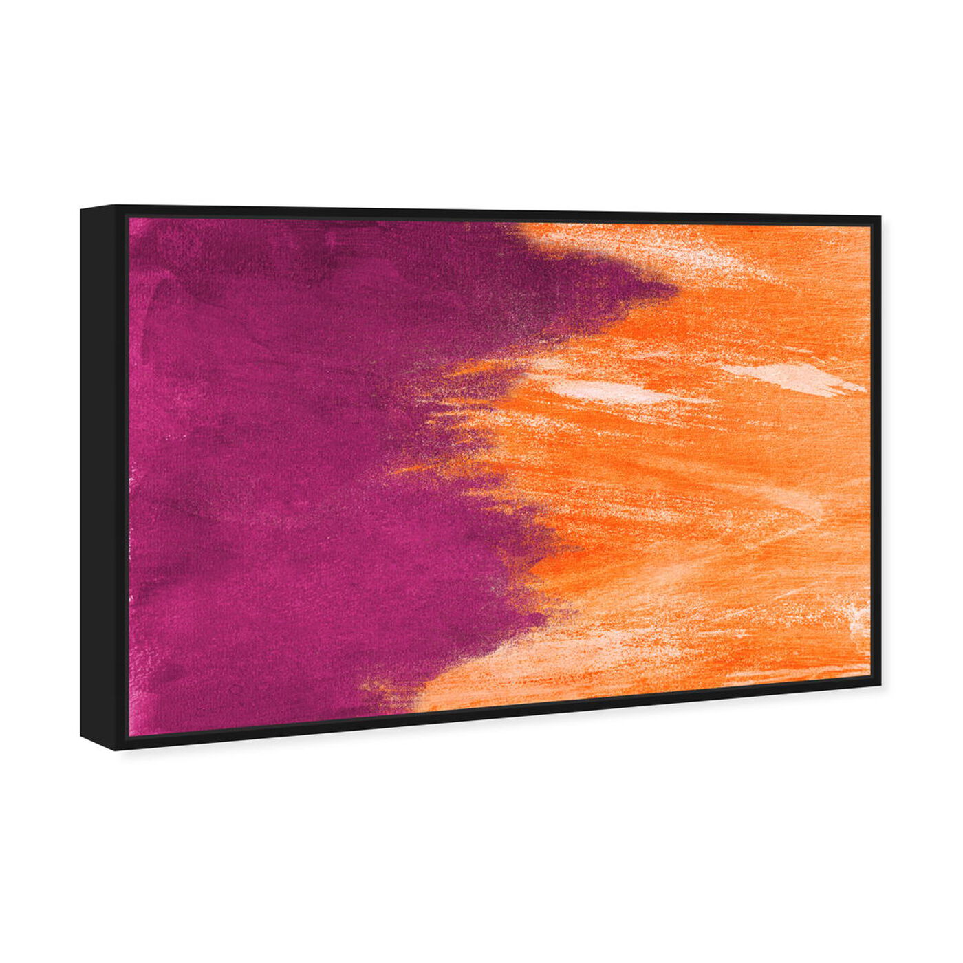 Angled view of Light symphony Orange featuring abstract and paint art.