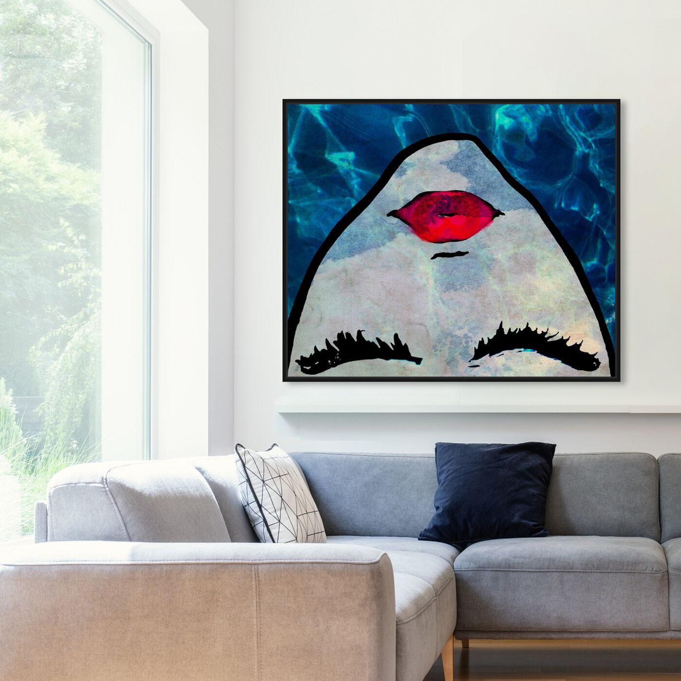 Hanging view of Water Coveted Blue Sea featuring fashion and glam and portraits art.
